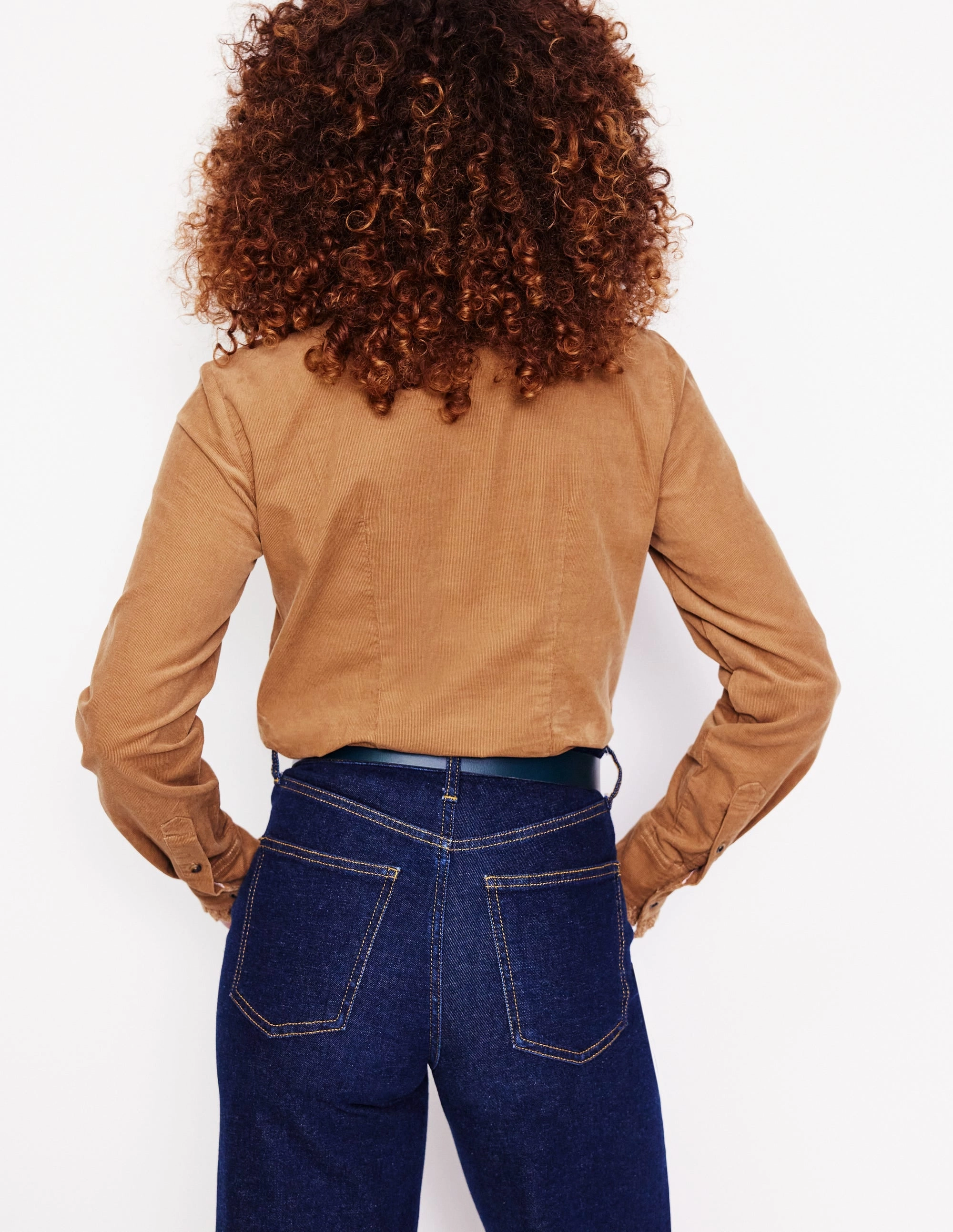 TemperatureRegulating Odor-resistant Phoebe Cord Shirt-Camel