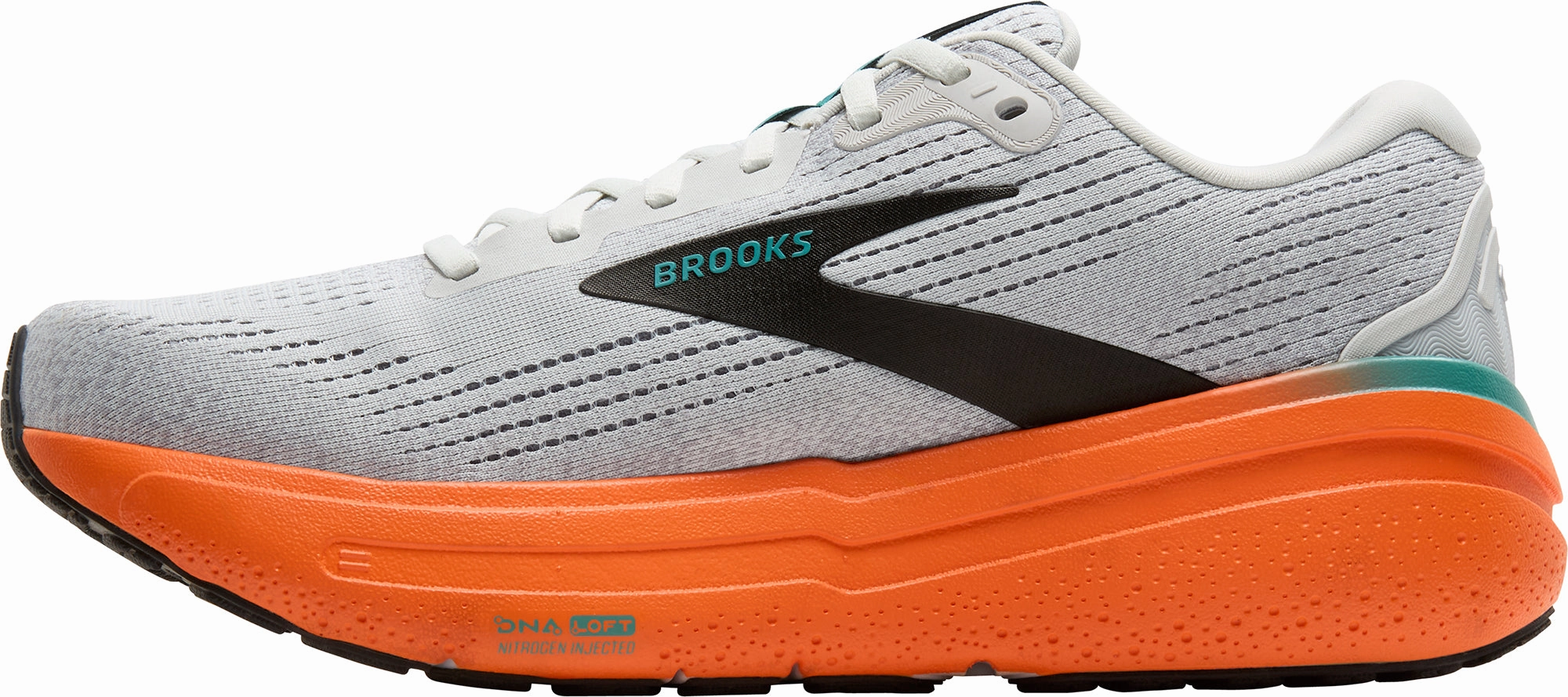 Rebound Foam Non Irritating Stitch Lines Brooks Ghost Max 2 Mens Running Shoes - Grey