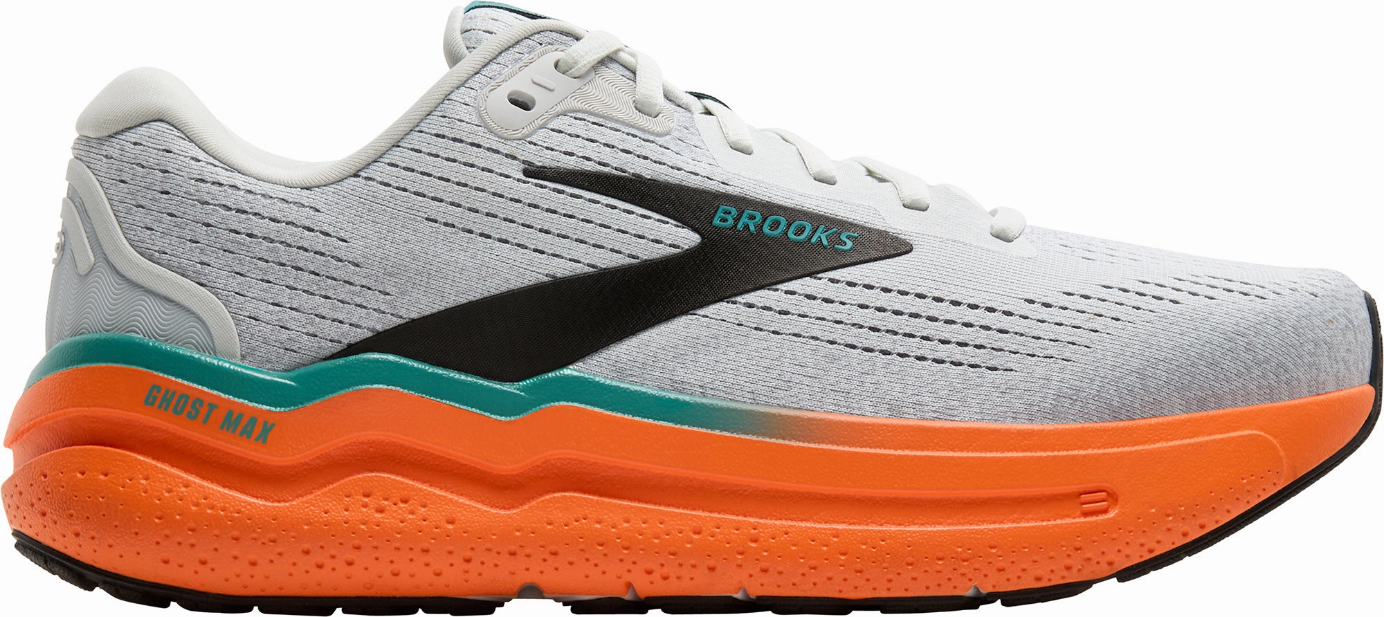 slip - on footwear anti - friction lining Brooks Ghost Max 2 Mens Running Shoes - Grey