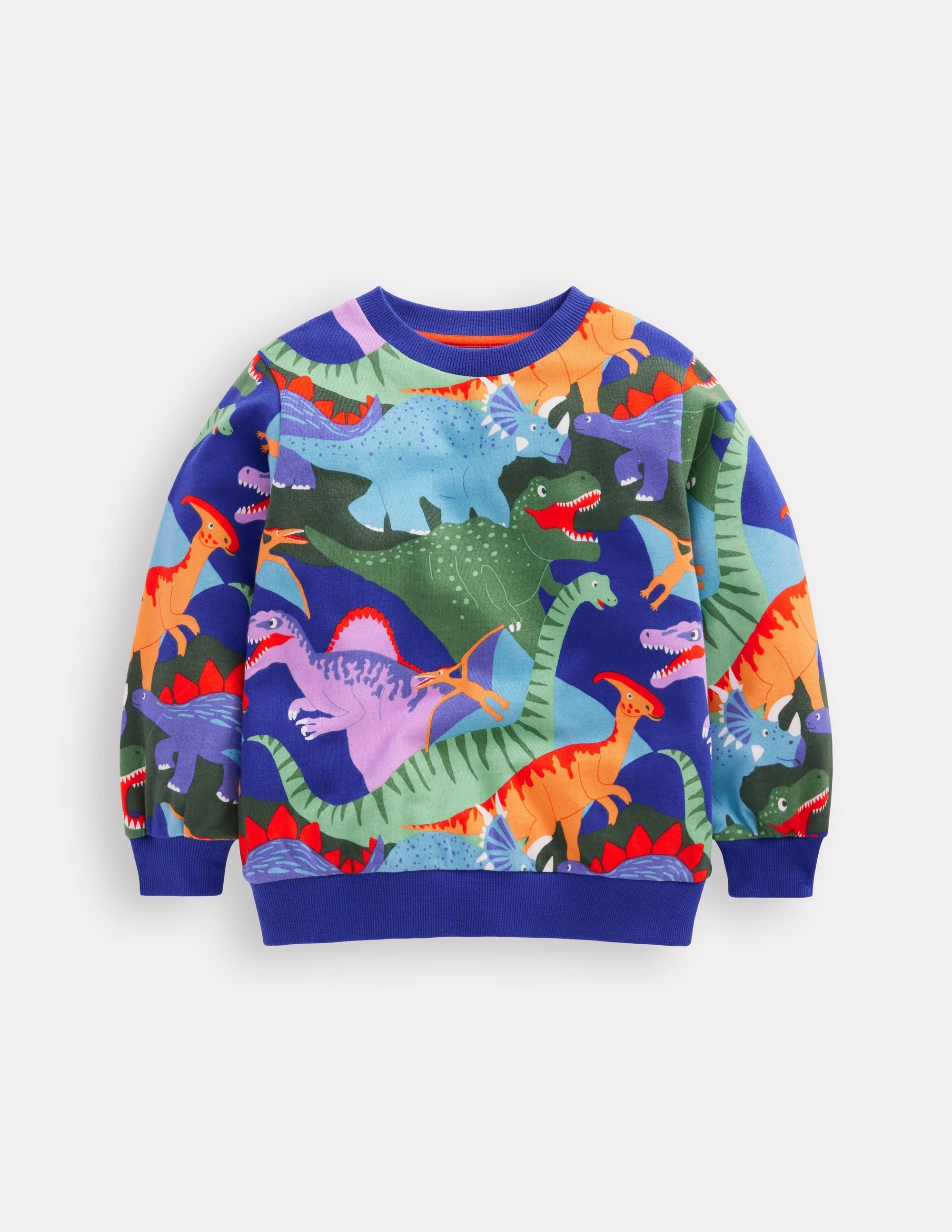 Chic Printed Sweatshirt-Multi Dino Camo