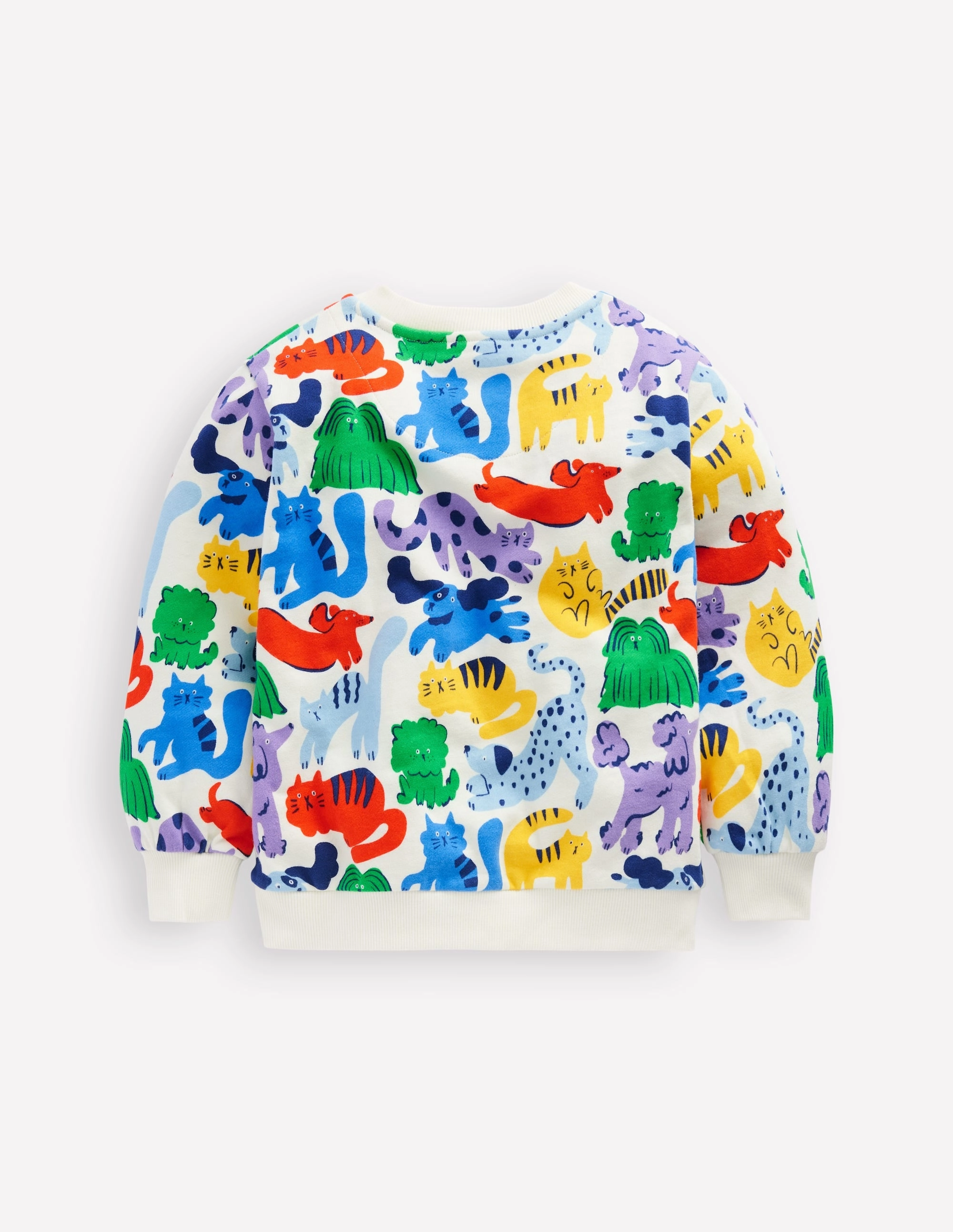 MicroPiqueKnit Weekend Smart Printed Sweatshirt-Rainbow Pets