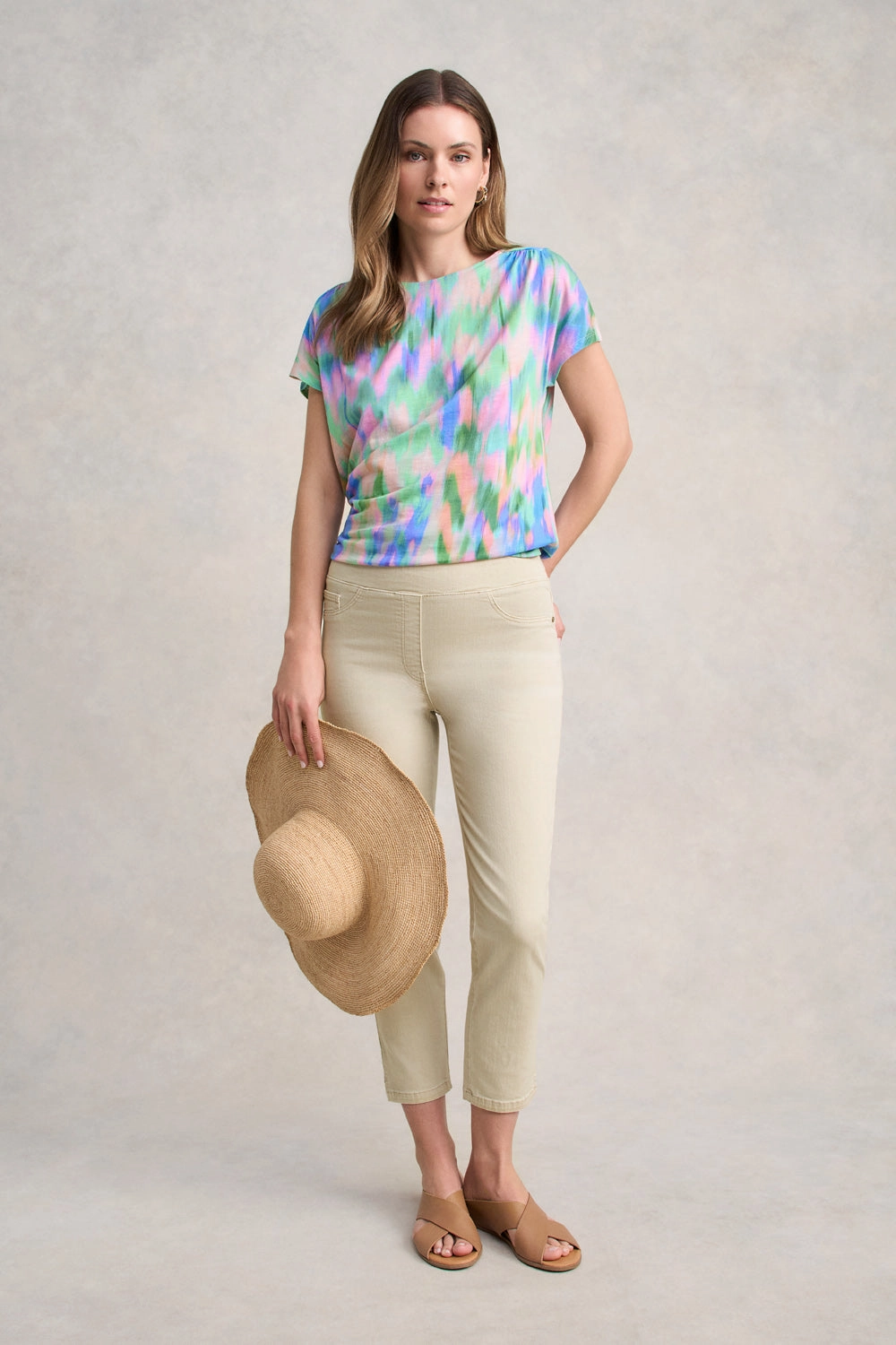 Printed T-Shirt - Tie Dye Print NonToxicCoating Friction Resistant Shoulder