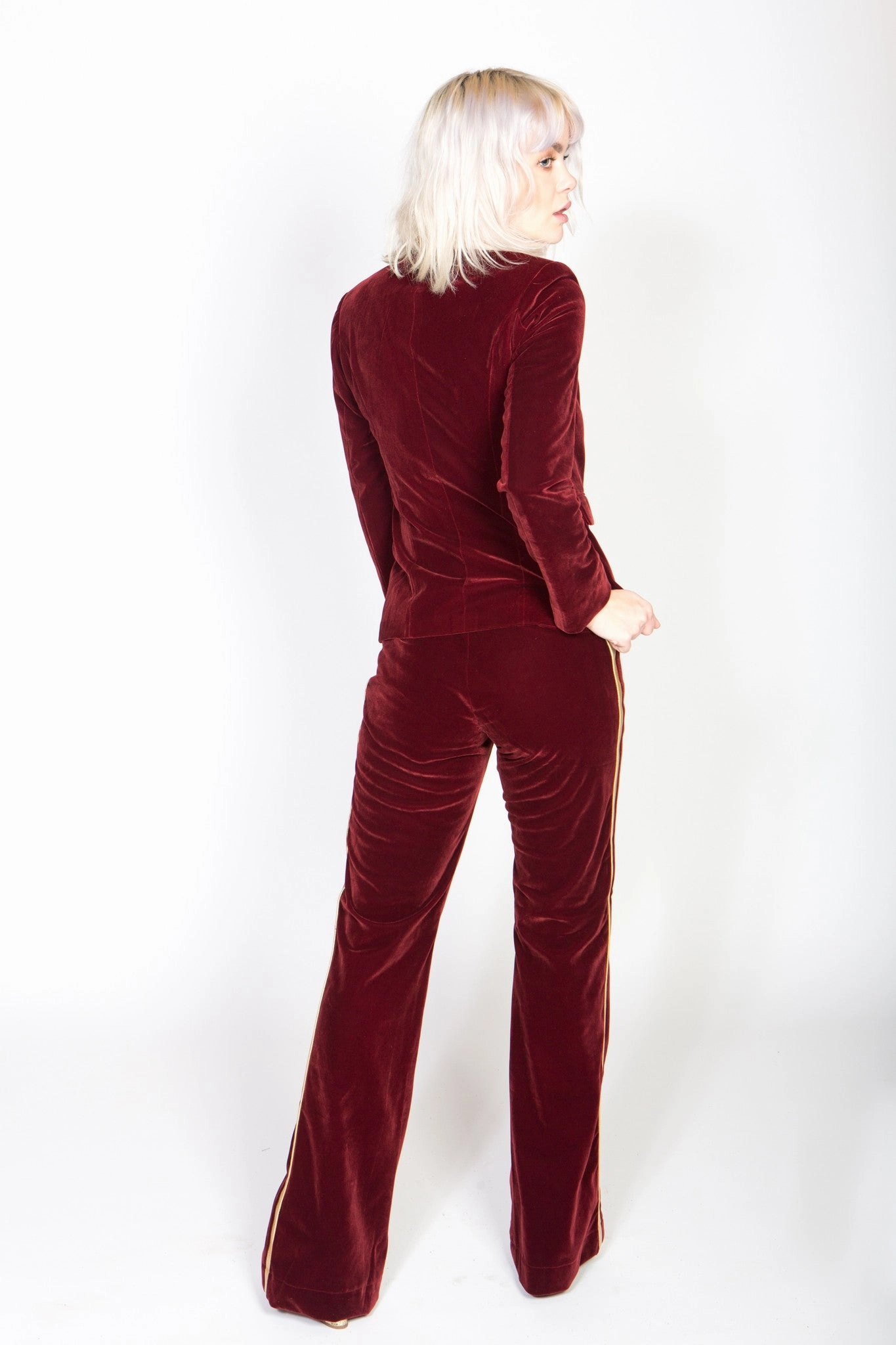refined design Any Old Iron Red Velvet Stardust Suit