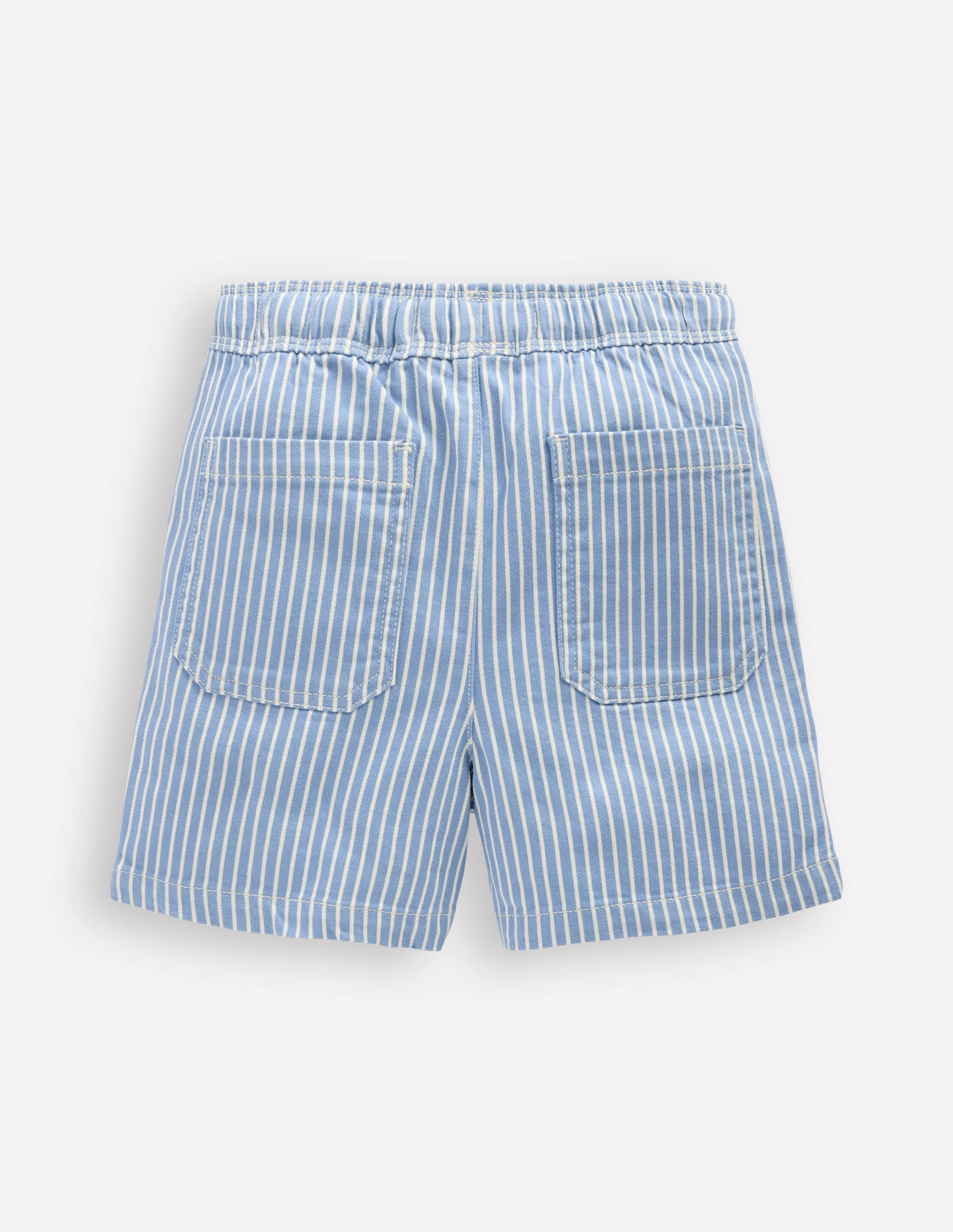 Quick Movement Fit Pull-On Cotton Shorts-Hotchpotch Ticking