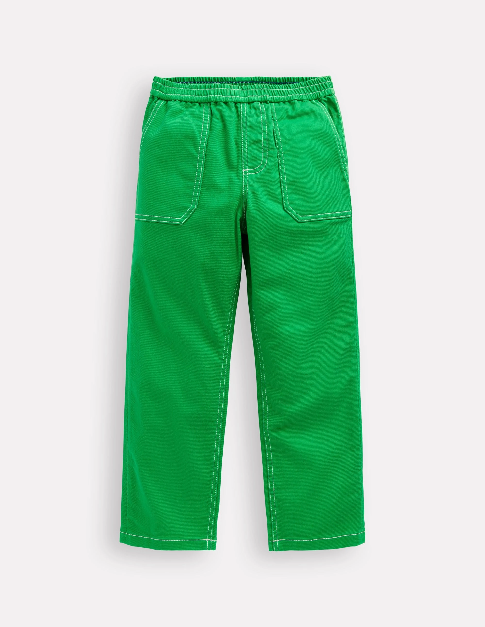 Pull-on Cotton Trouser-Sapling Green Fashionable Look