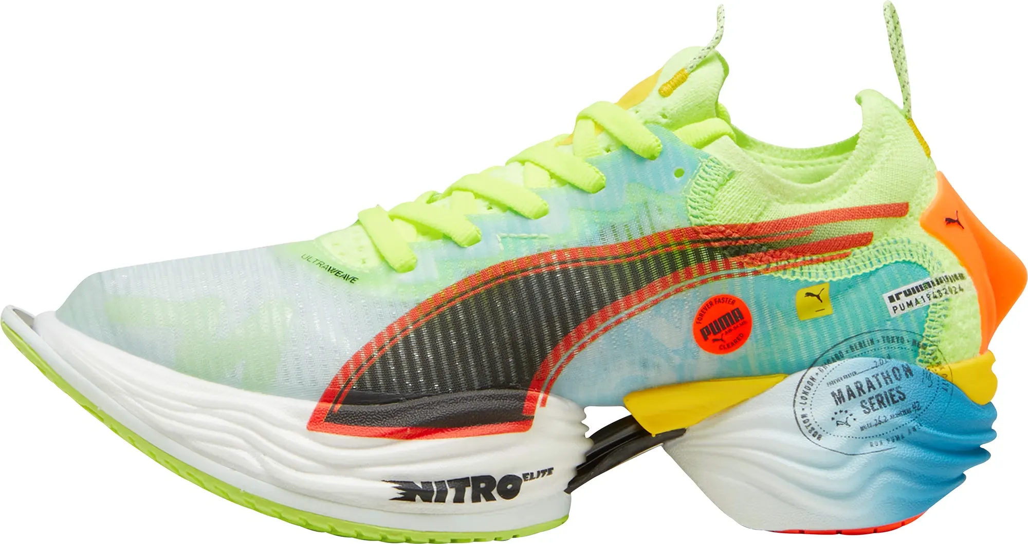 Puma Fast-R Nitro Elite 2 Womens Running Shoes - Green Flex Groove Technology