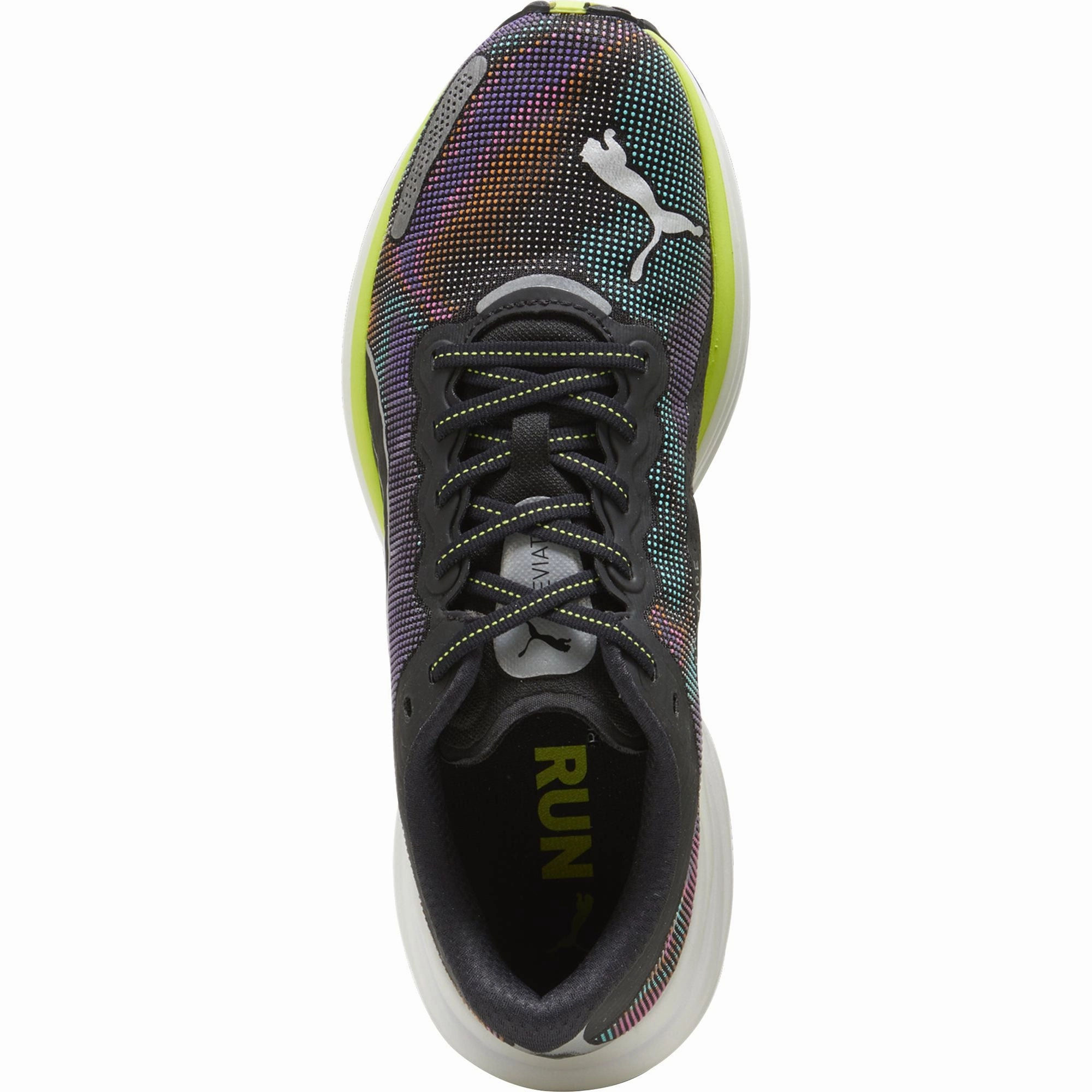 Puma Deviate Nitro 2 Mens Running Shoes - Black textured shoes Lightweight EVA Foam