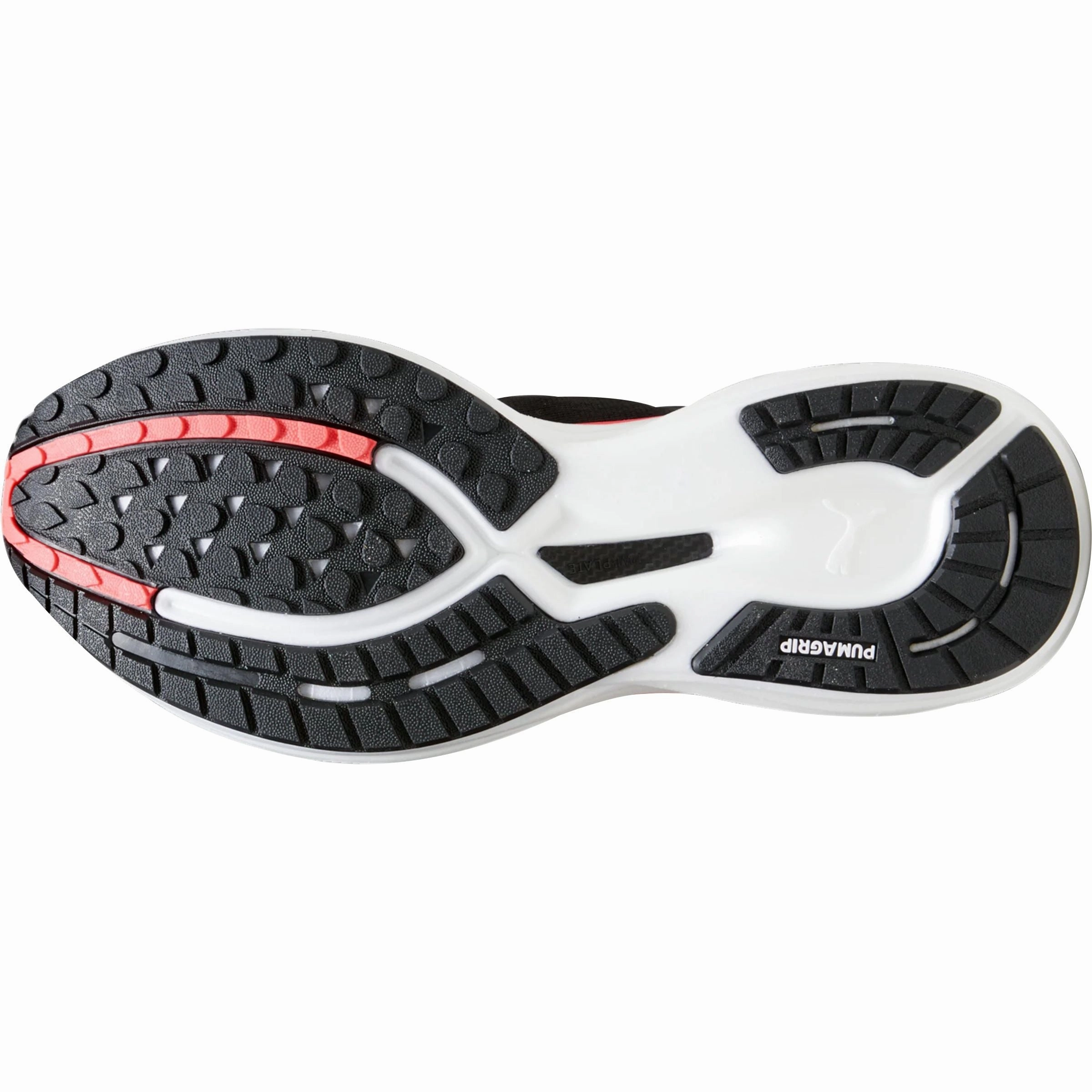 Puma Deviate Nitro 2 Mens Running Shoes - Black running in a soccer field area shoes