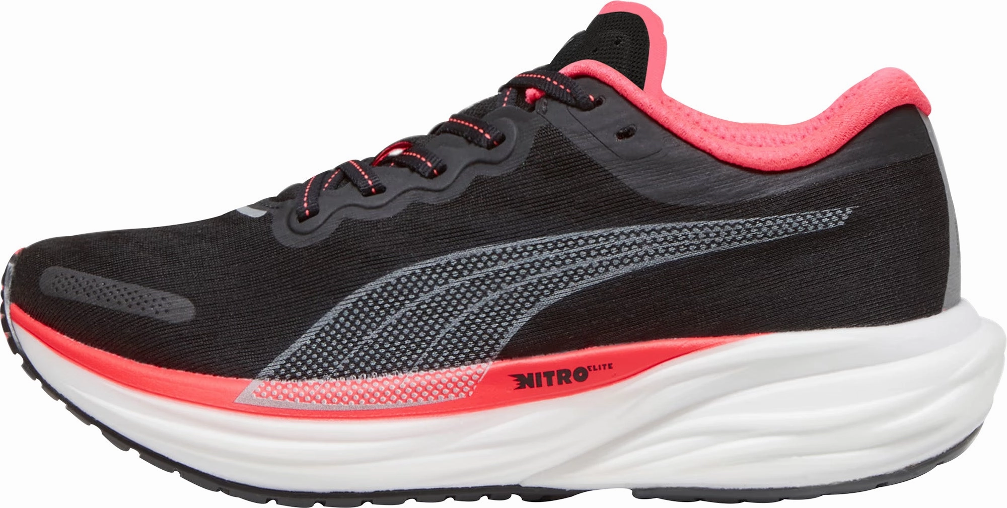 Abrasion Resistant Outsole Puma Deviate Nitro 2 Womens Running Shoes - Black