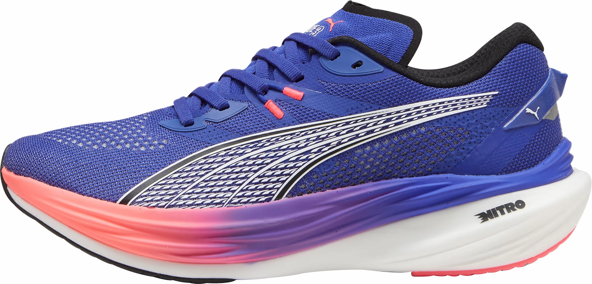 Puma Deviate Nitro 3 Mens Running Shoes - Blue Heel - striker
