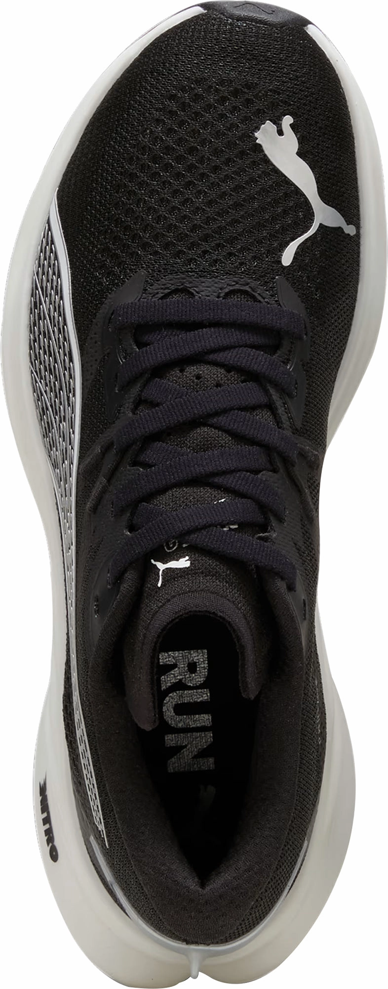 Puma Deviate Nitro 3 Womens Running Shoes - Black Cushioned Landing Versatile Usage