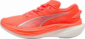 Puma Deviate Nitro 3 Womens Running Shoes - Red environmental - event running option shock - absorbing inserts