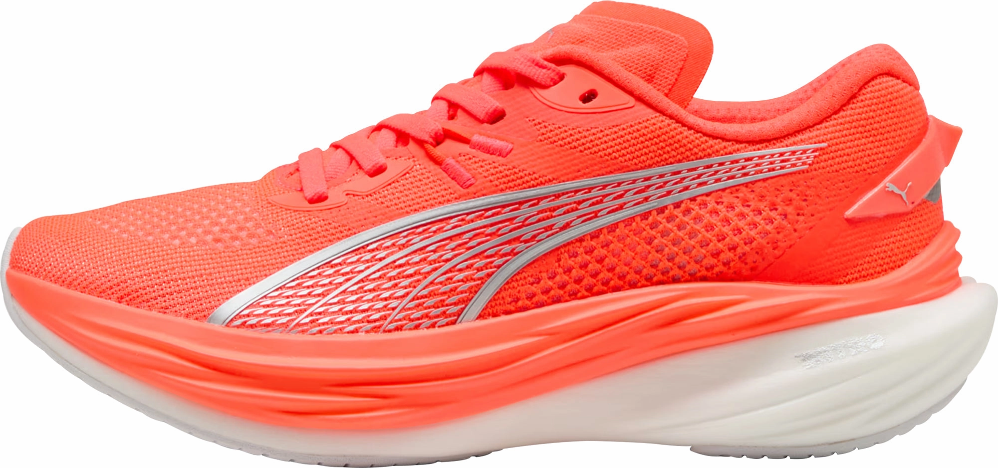 Puma Deviate Nitro 3 Womens Running Shoes - Red environmental - event running option shock - absorbing inserts