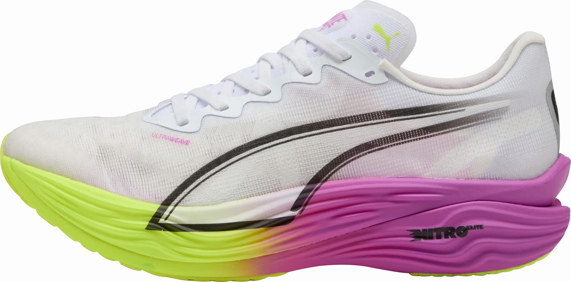 running on mud shoes AdjustableStrap Puma Deviate Nitro Elite 3 Mens Running Shoes - White