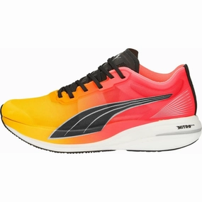 Puma Deviate Nitro Elite Womens Running Shoes - Yellow Toe Spring Geometry Snowy running traction