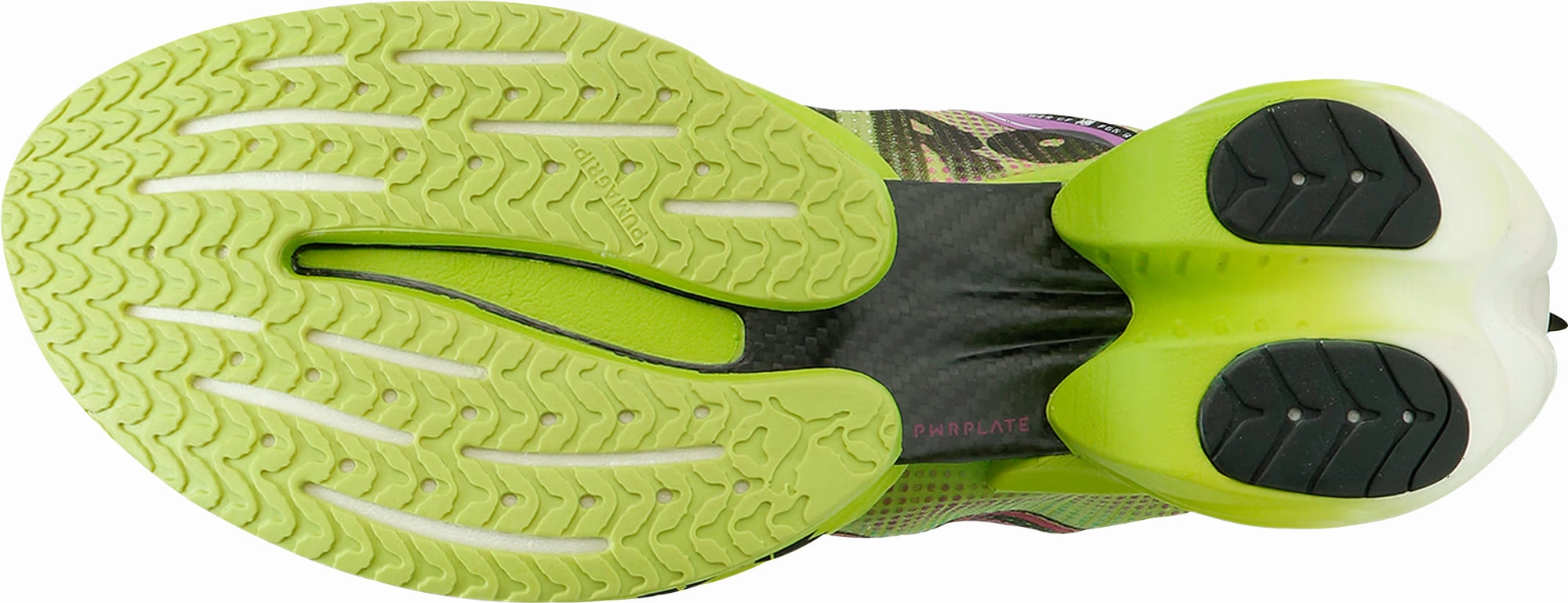 Supportive Heel Cup running in a floating bridge area shoes Puma Fast-R Nitro Elite 2 Mens Running Shoes - Green