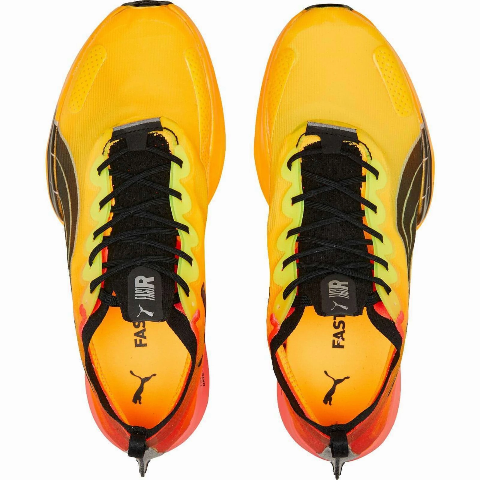 Puma Fast-R Nitro Elite Fireglow Mens Running Shoes - Yellow long - term use shoe durability
