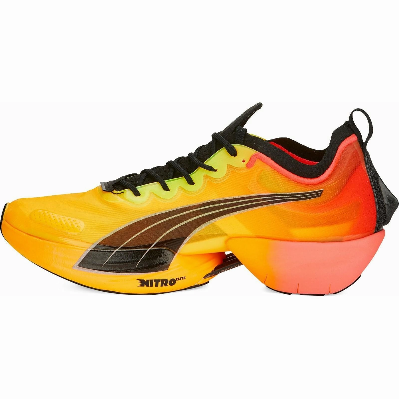 Puma Fast-R Nitro Elite Fireglow Mens Running Shoes - Yellow Flex Fit