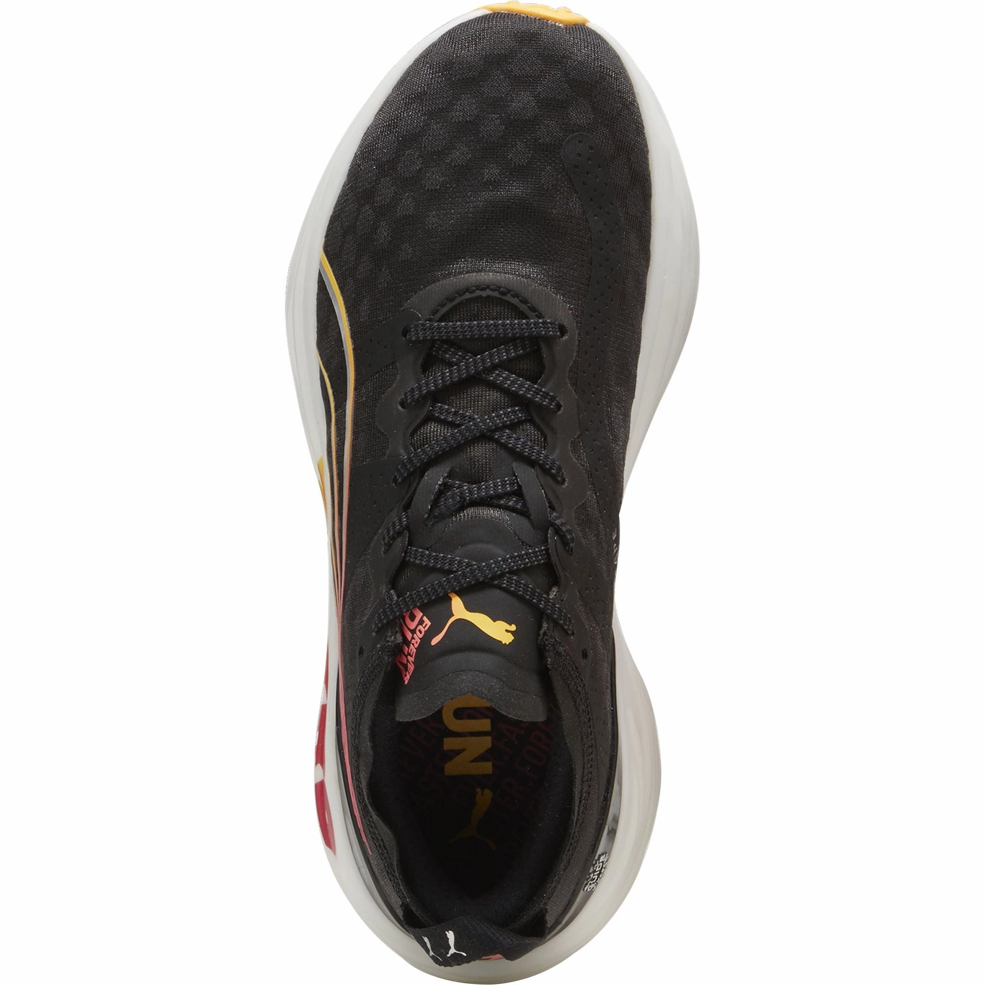 Puma ForeverRun Nitro Womens Running Shoes - Black Breathable Knit Construction