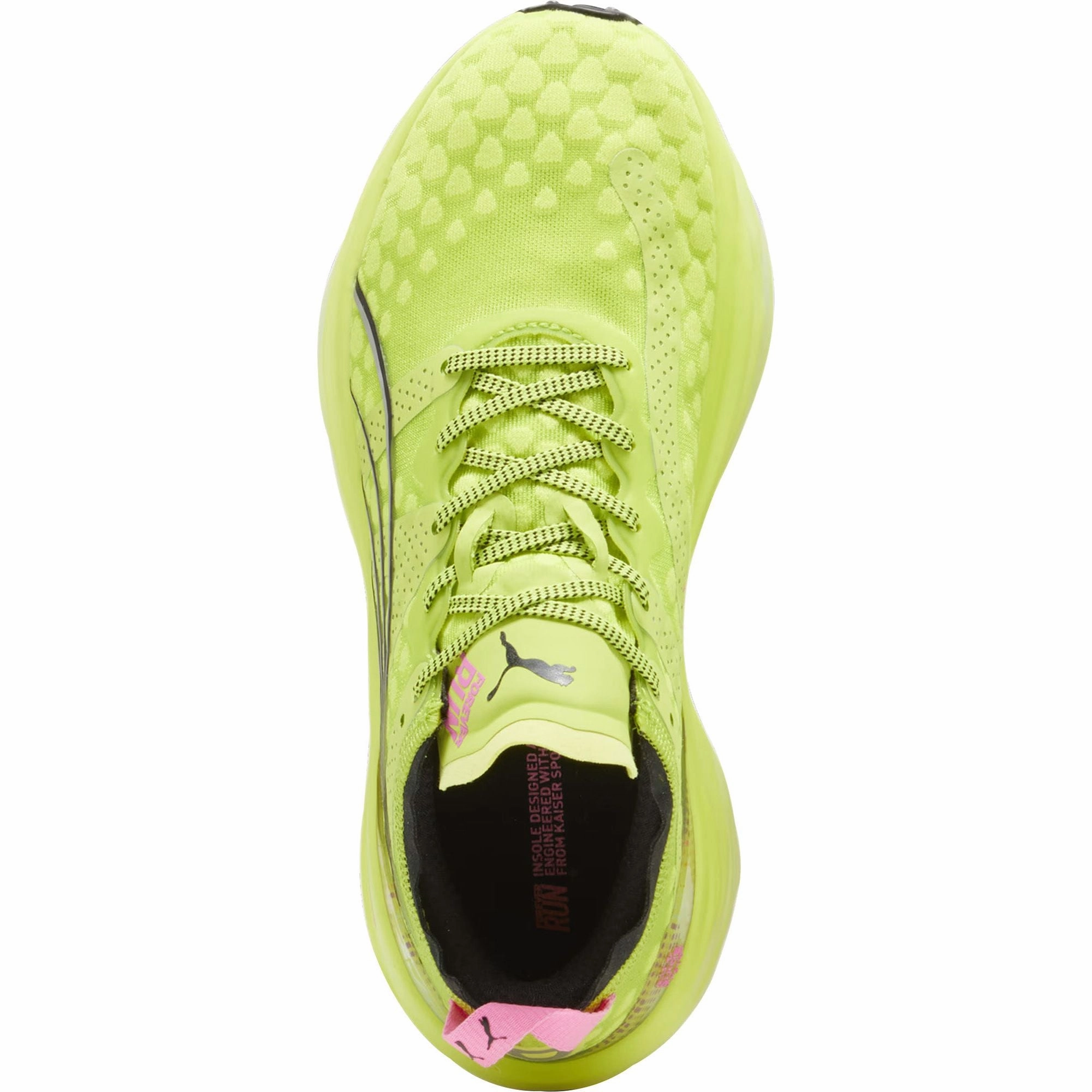 Internal Harness System Heel Clip Technology Puma ForeverRun Nitro Womens Running Shoes - Yellow