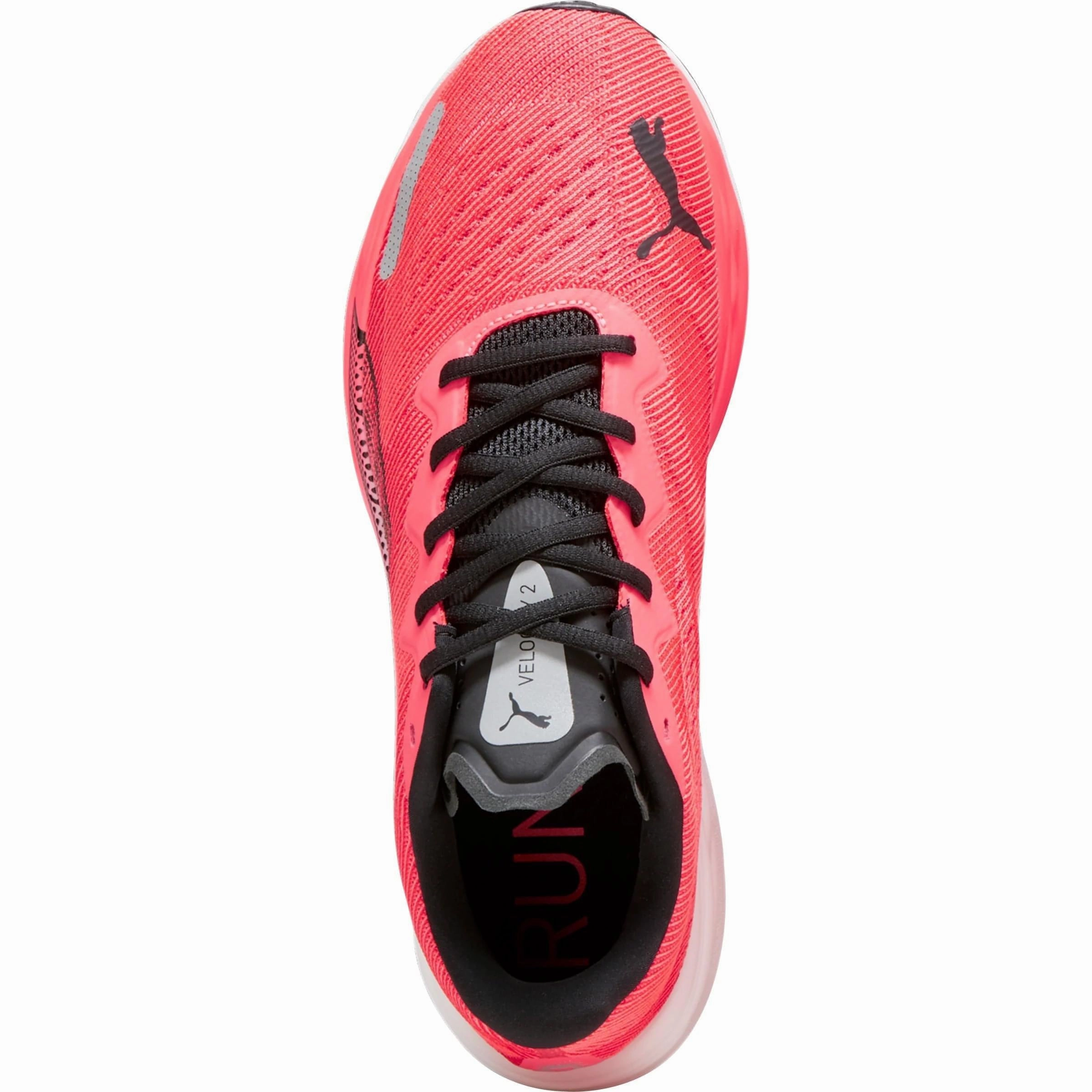 molded insole shoes Padded collar Puma Velocity Nitro 2 Mens Running Shoes - Red