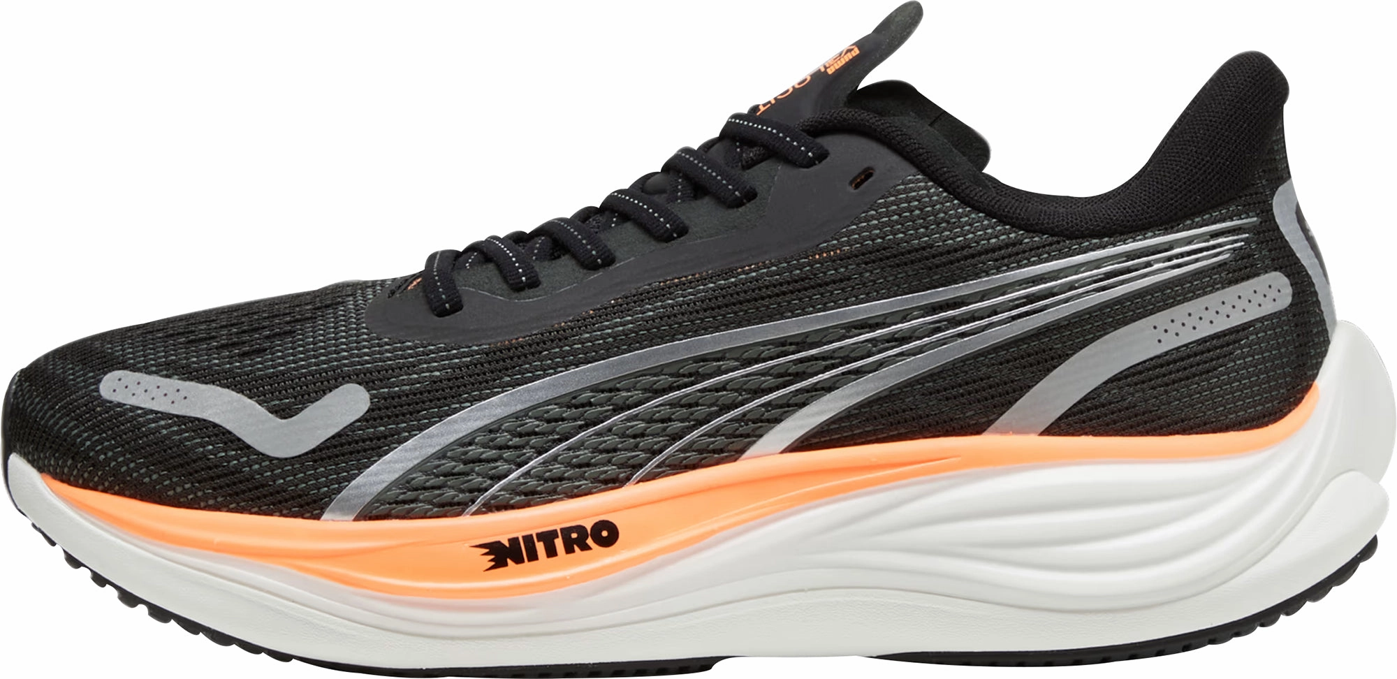 Puma Velocity Nitro 3 WIDE FIT Mens Running Shoes - Black Responsive
