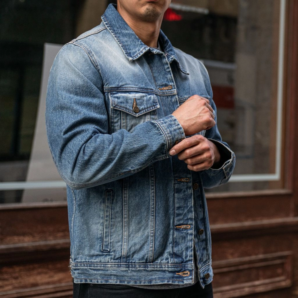 Compression Stitching Win Selvedge Denim Trucker Jacket | Vintage Wash