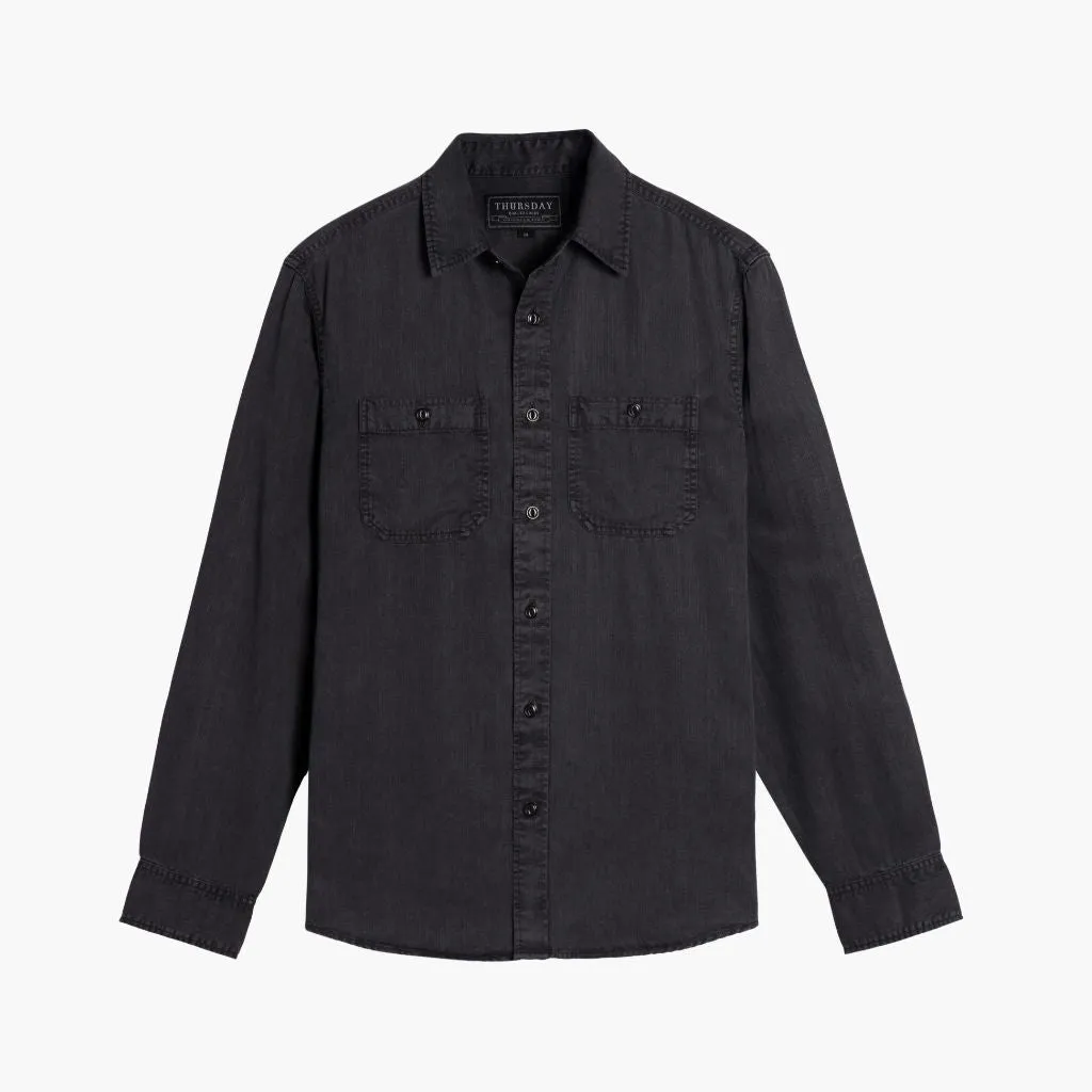 Festival Outfit Chambray Workshirt | Black