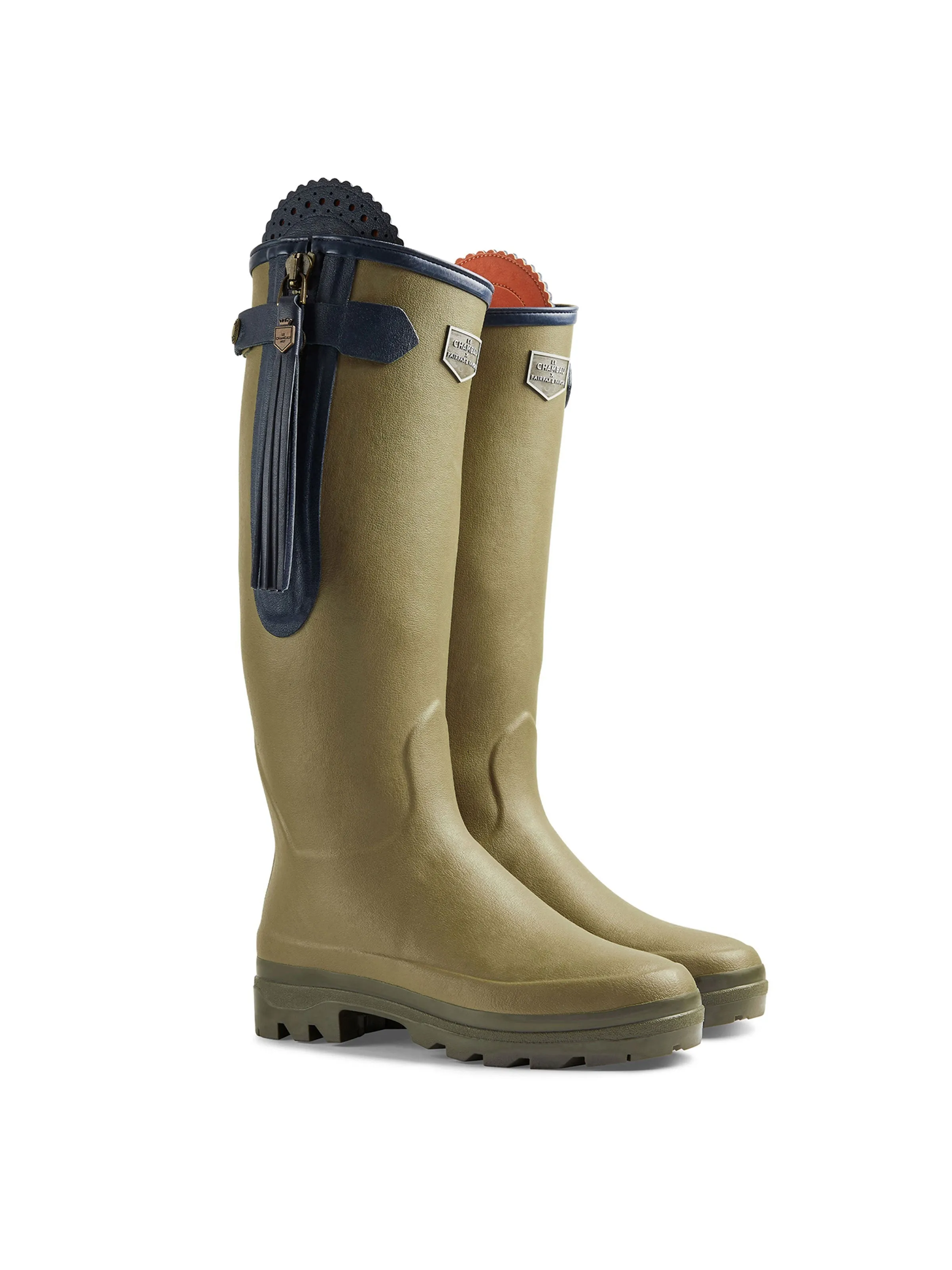 L'Alliance Neoprene Lined Wellington Boot (Narrow Fit) - Vert Vierzon Flexible Frame Weekend Wanderer Anti-static
