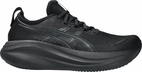Asics Gel Nimbus 27 Mens Running Shoes - Black Laser Cut Perforations