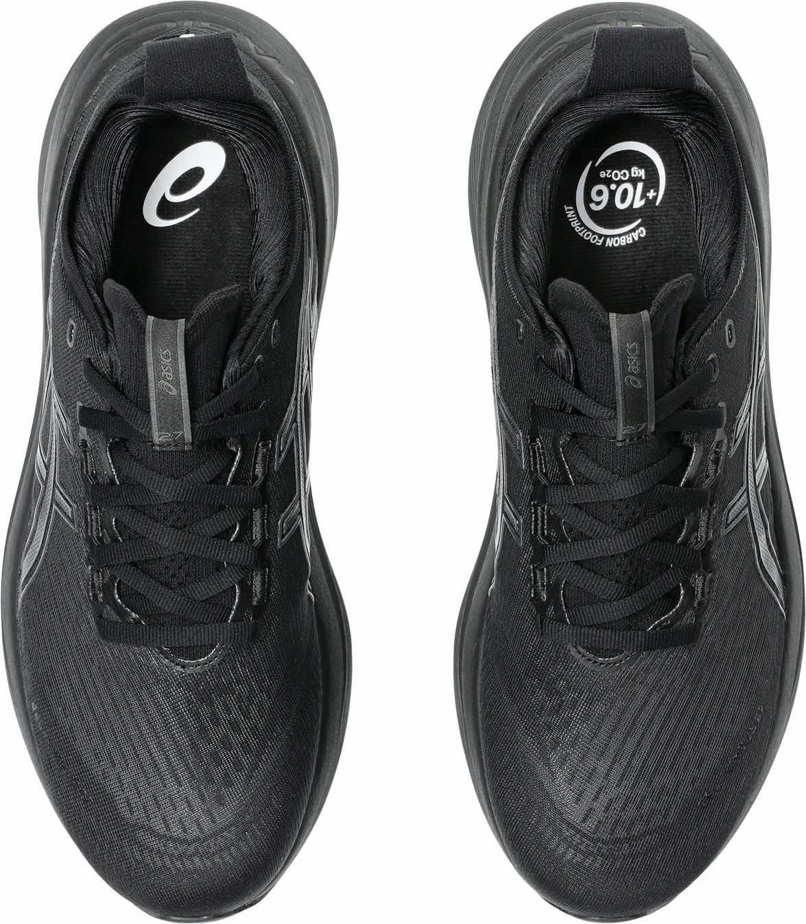 Asics Gel Nimbus 27 Mens Running Shoes - Black running in a glacier area shoes