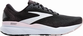 Brooks Ghost 16 Womens Running Shoes - Black Non Compression EVA Padded collar design