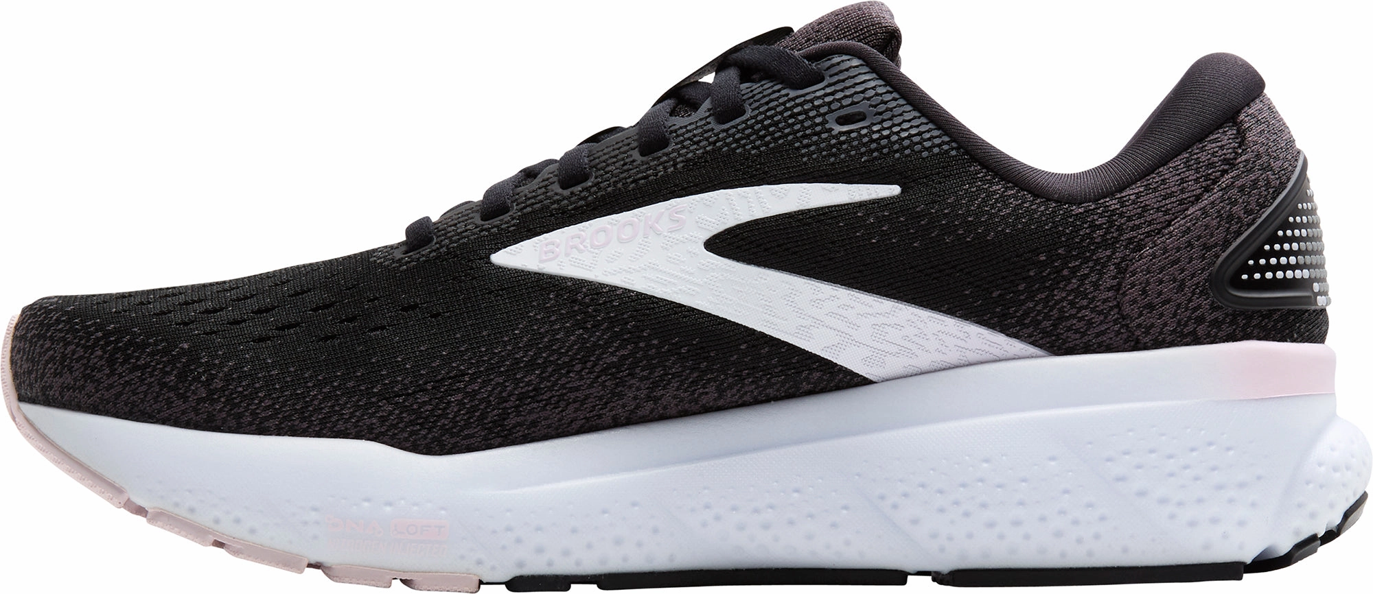 Brooks Ghost 16 Womens Running Shoes - Black Outdoor Performance arch - supported running wear