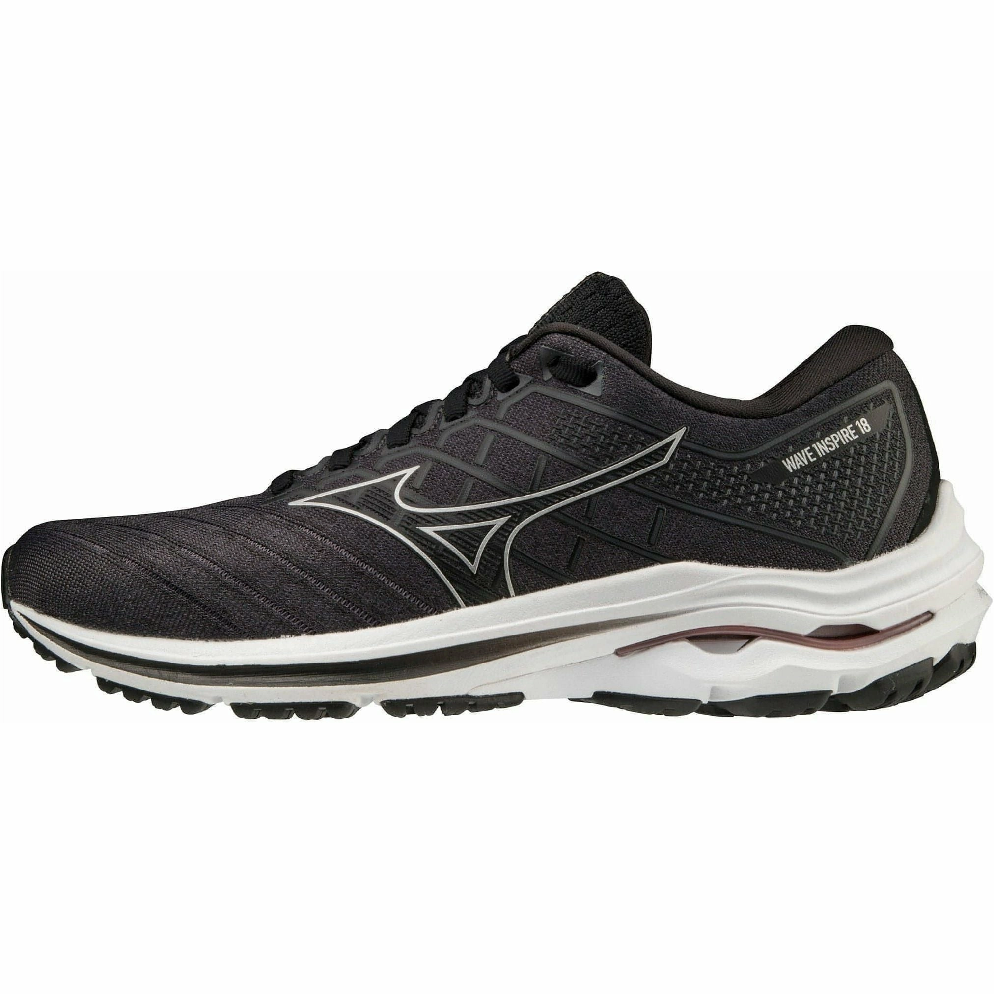 wellness Mizuno Wave Inspire 18 WIDE FIT (D) Womens Running Shoes - Black