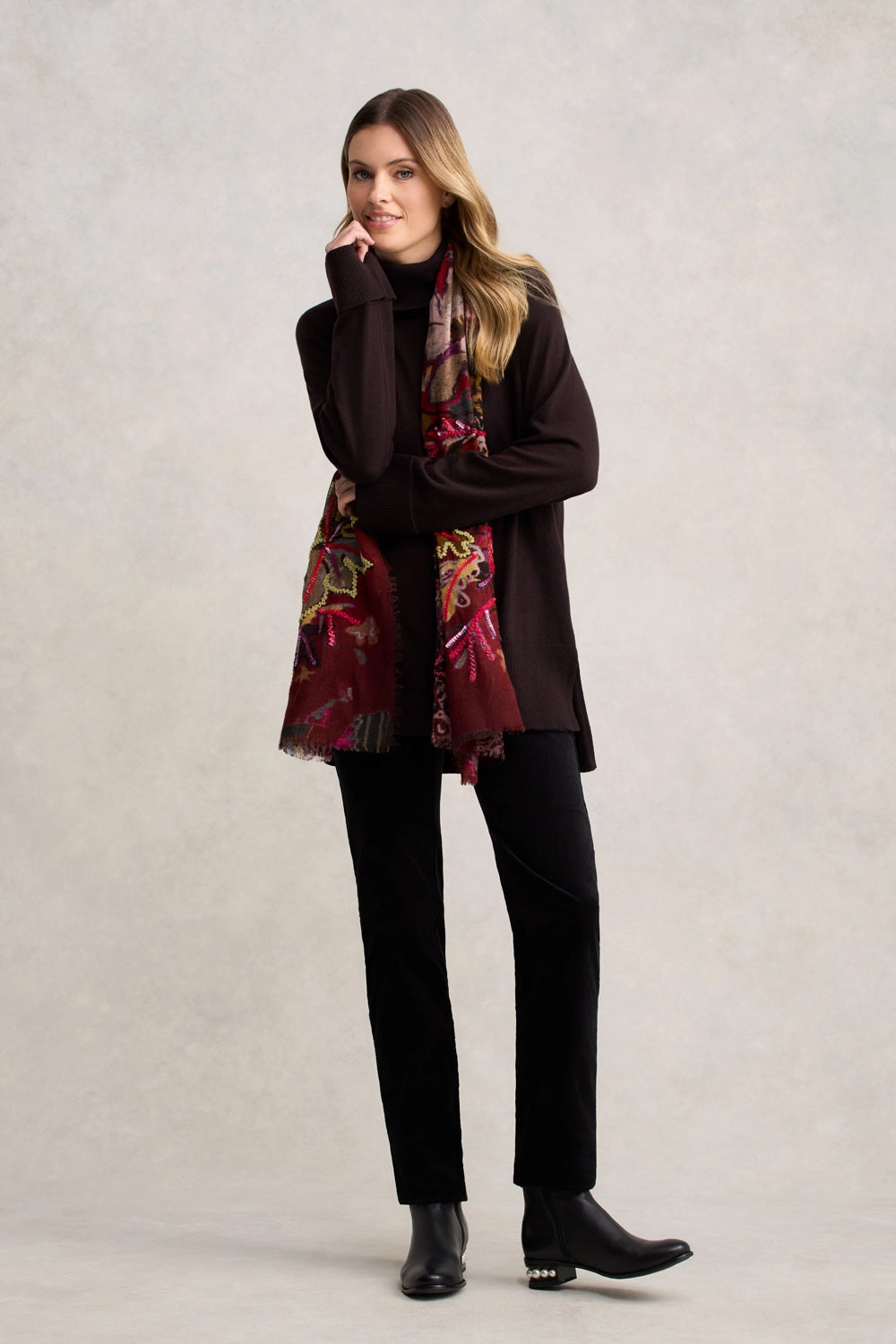 Side Split Merino Wool Jumper - Chocolate Chaud OversizedFit AntiPilling Technology