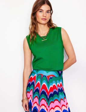 LowCarbon Footprint Textile Autumn Fashion Emilia Cotton Crew Neck Tank-Rich Emerald