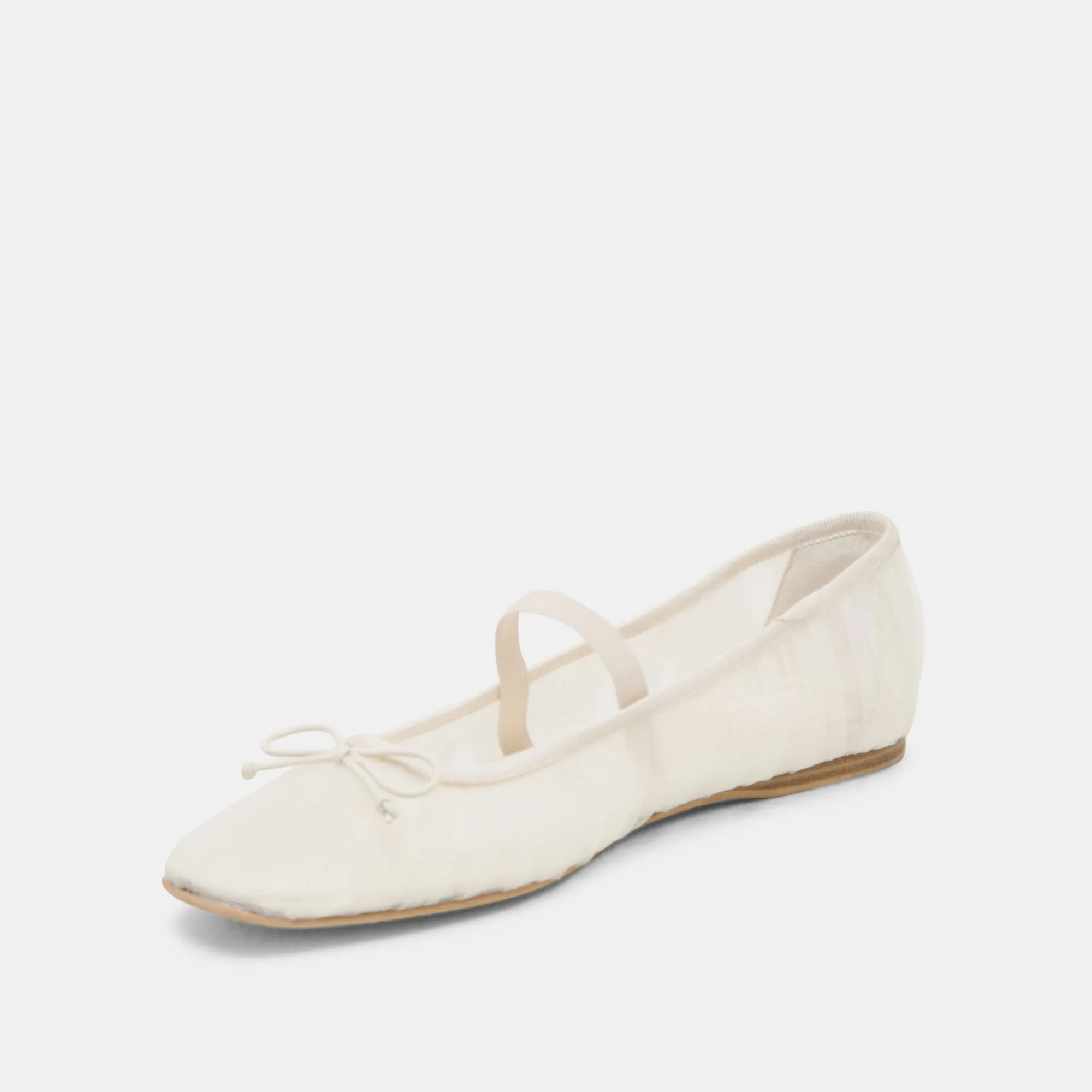 RAEVEN BALLET FLATS WHITE TULLE Office Appropriate Shoes