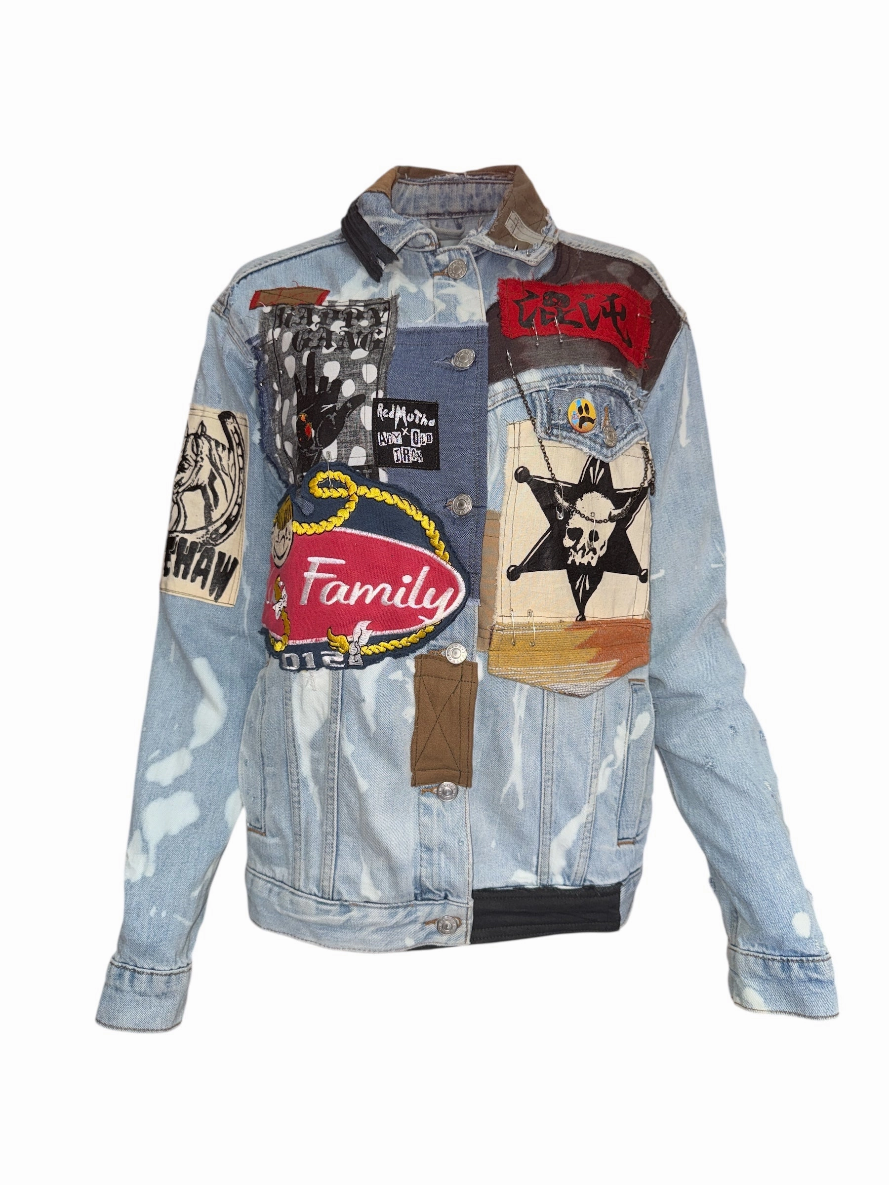 Suitable for team sports Recycled Polyester Blend Any Old Iron X Red Mutha Delivered Hot Jean Jacket