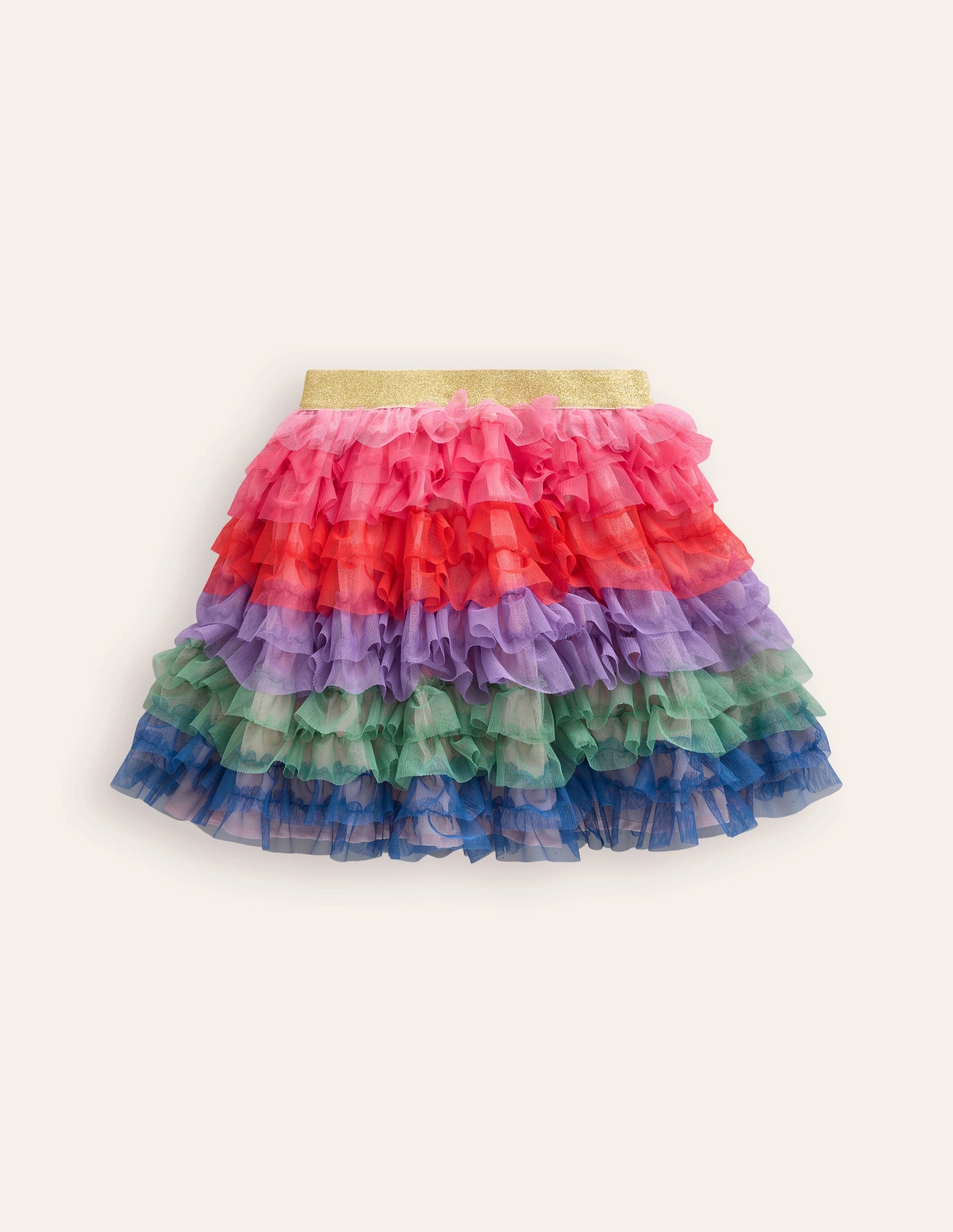 Minimalist fashion Rainbow Tulle Skirt-Multi Rainbow