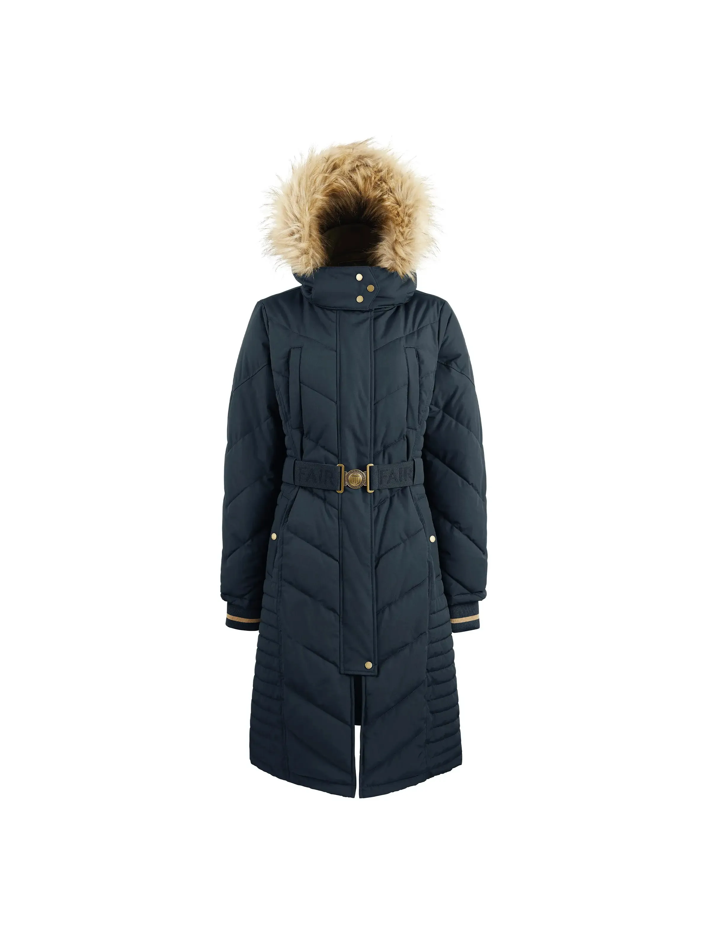 Charlotte Longline Coat - Navy Convertible Sleeves Modular Attachment Points