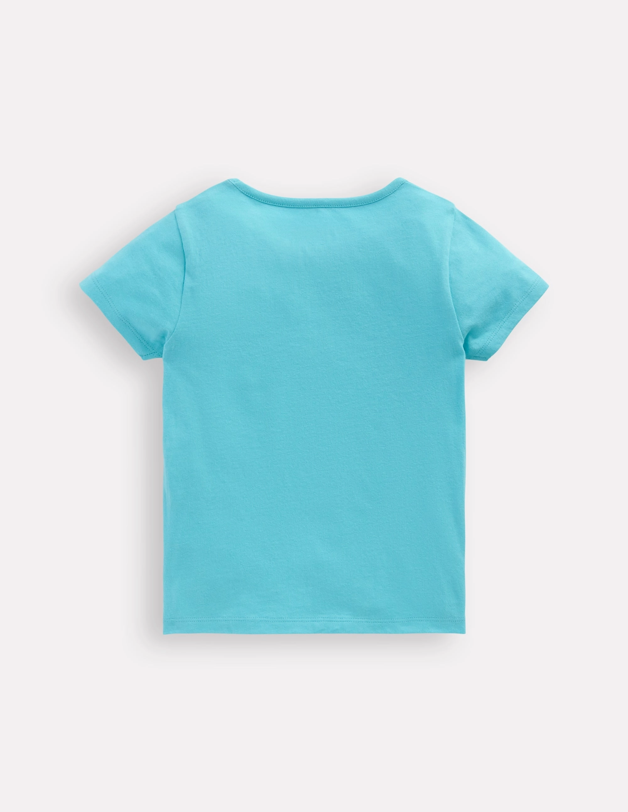 Lift The Flap Short Sleeve Top-Aquamarine Blue Mermaid Versatile Comfort Stretchable Weave