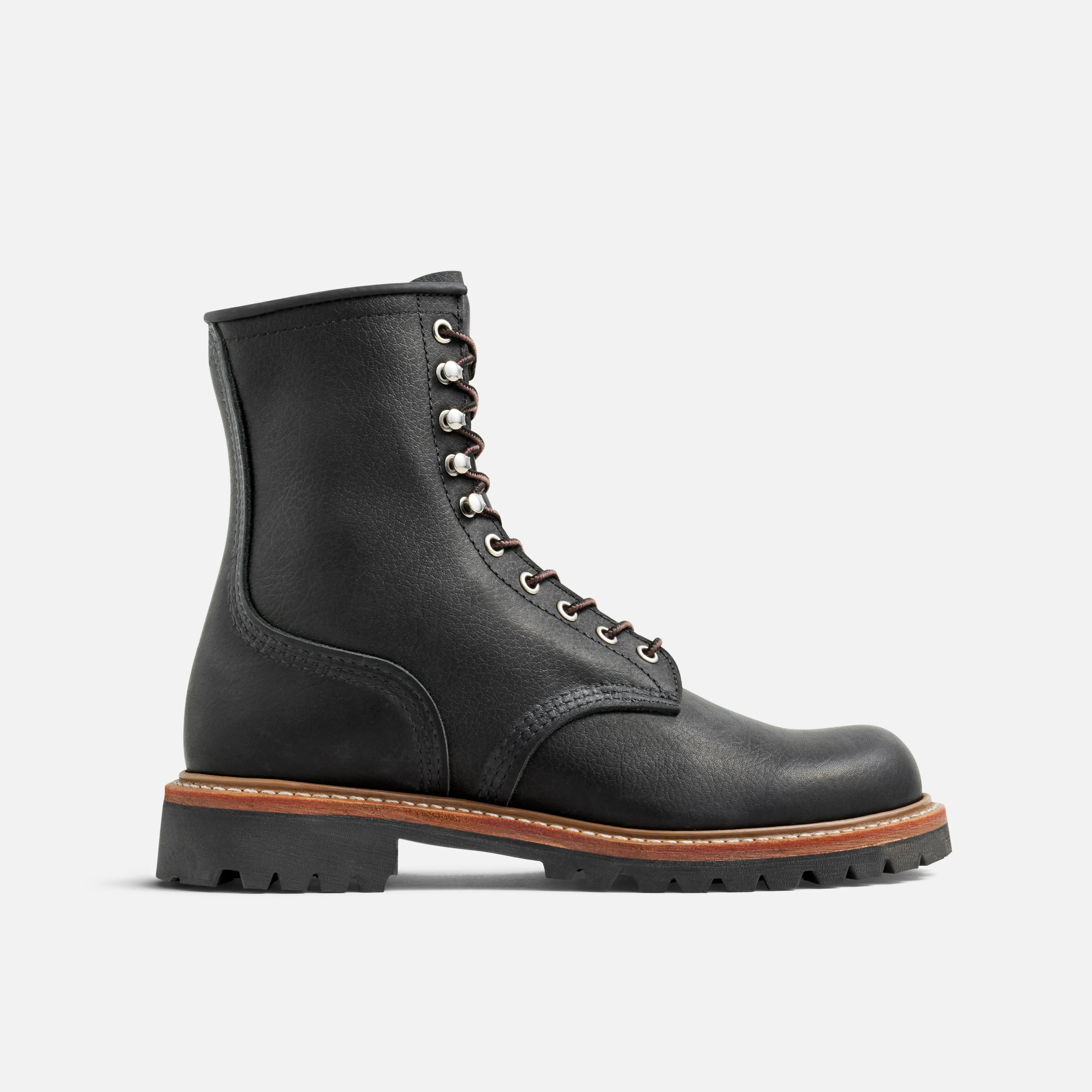 Red Wing Logger Boots - 4501 8-Inch Black Oil Slick Cordura Material