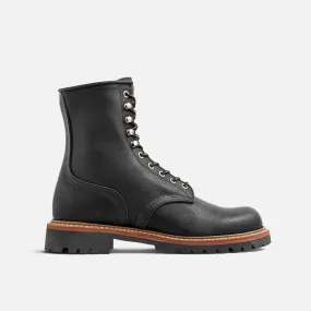 Red Wing Logger Boots - 4501 8-Inch Black Oil Slick Cordura Material