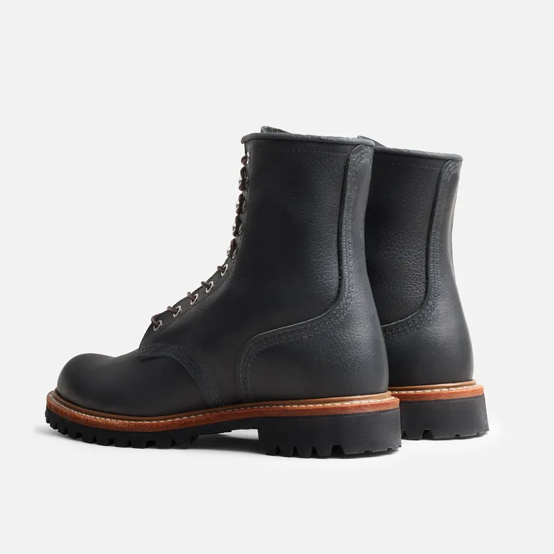 Low Profile Night Travel Red Wing Logger Boots - 4501 8-Inch Black Oil Slick