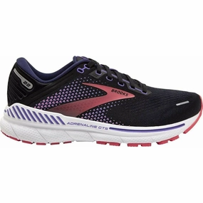 Rainy - day running Brooks Adrenaline GTS 22 WIDE FIT Womens Running Shoes - Black