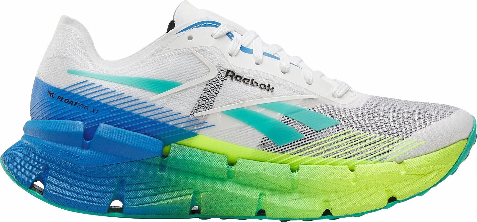 Reebok FloatZig X1 Mens Running Shoes - White running in a caldera area shoes