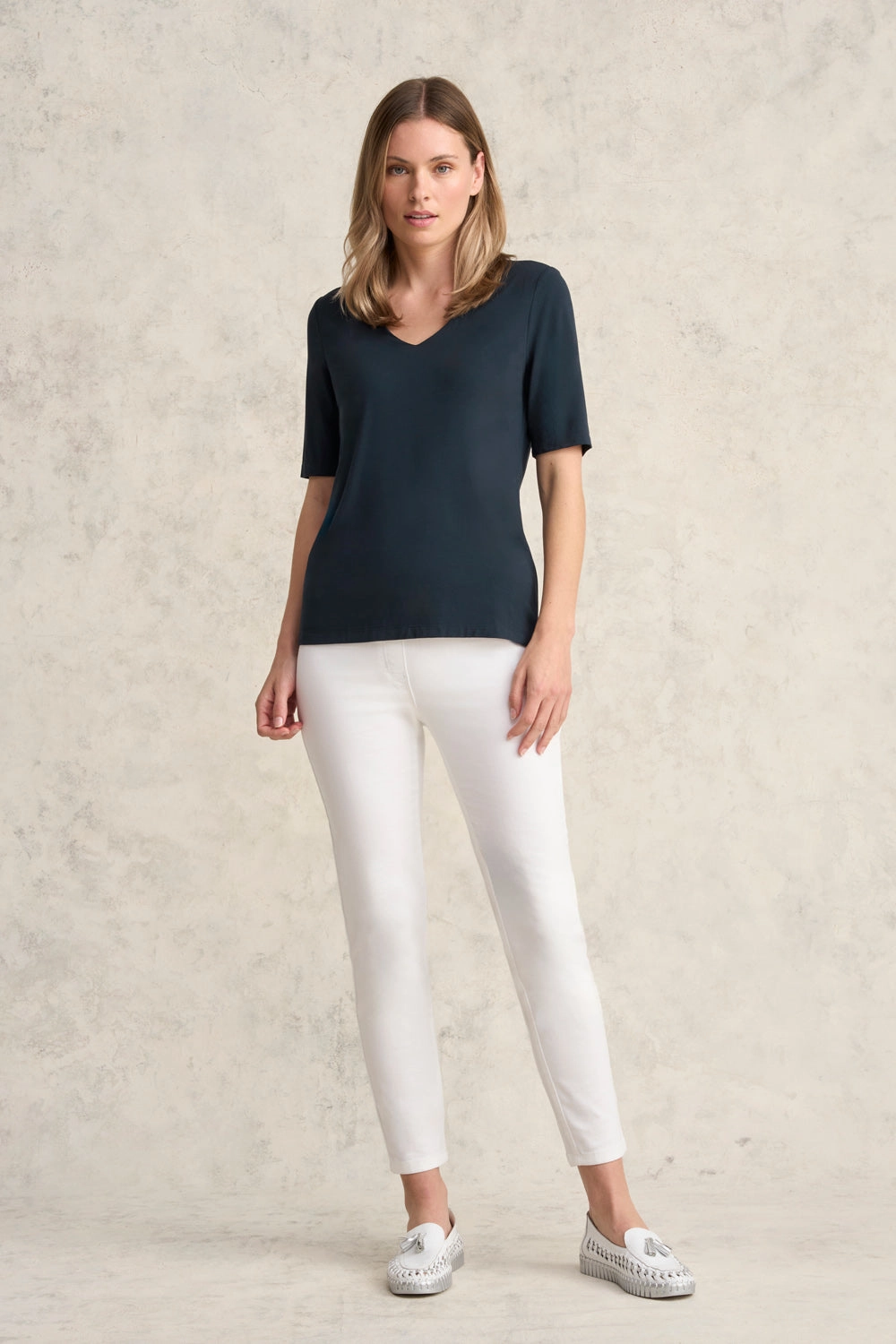 V-Neck Tee - Ink NaturalFiberBlend