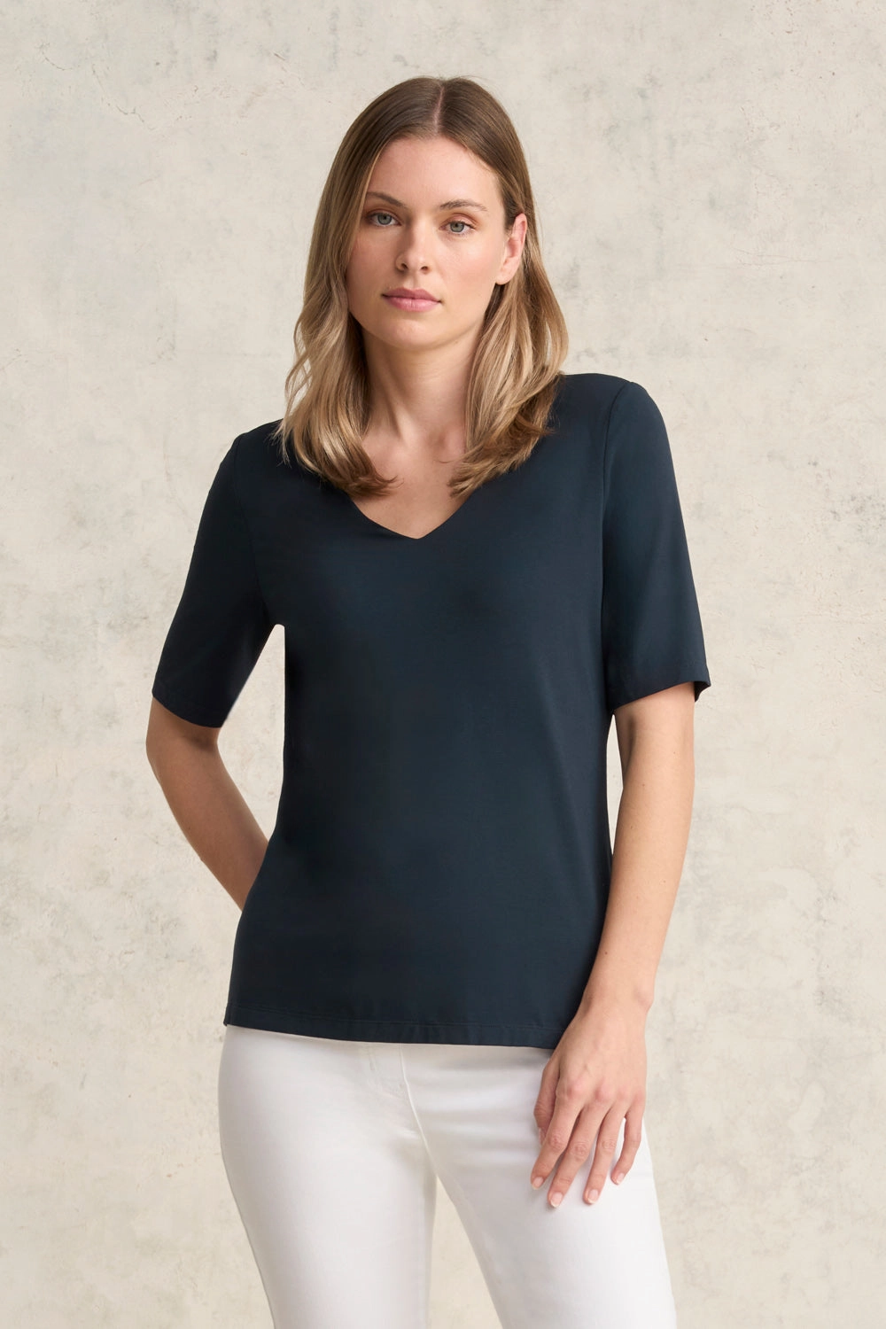 Comfy Fit V-Neck Tee - Ink