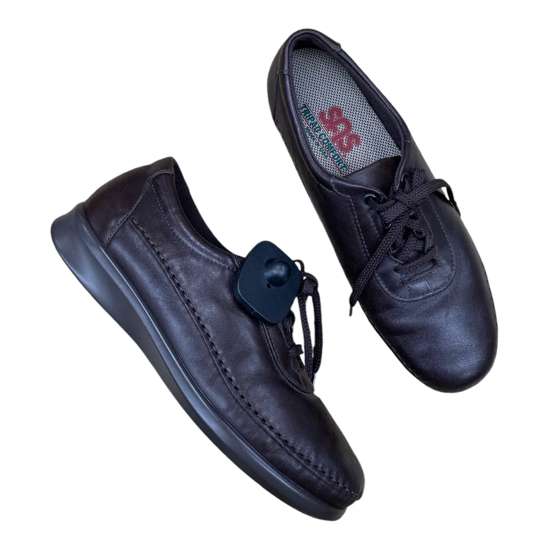 Classic Comfort Support Step Shoes Flats By Sas In Brown, Size: 7.5