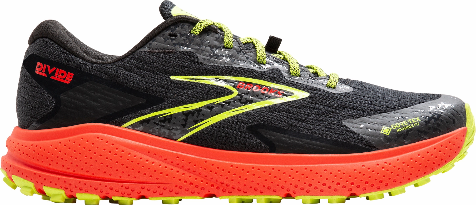 Brooks Divide 5 GORE-TEX Mens Trail Running Shoes - Black Autumn - running running in a marsh area shoes